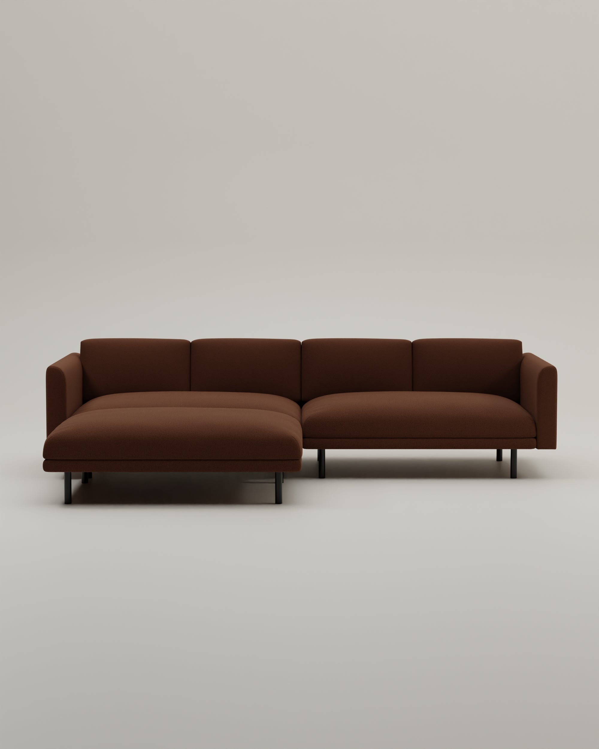 Divano modulare Aera 3 posti con pouf e funzione letto