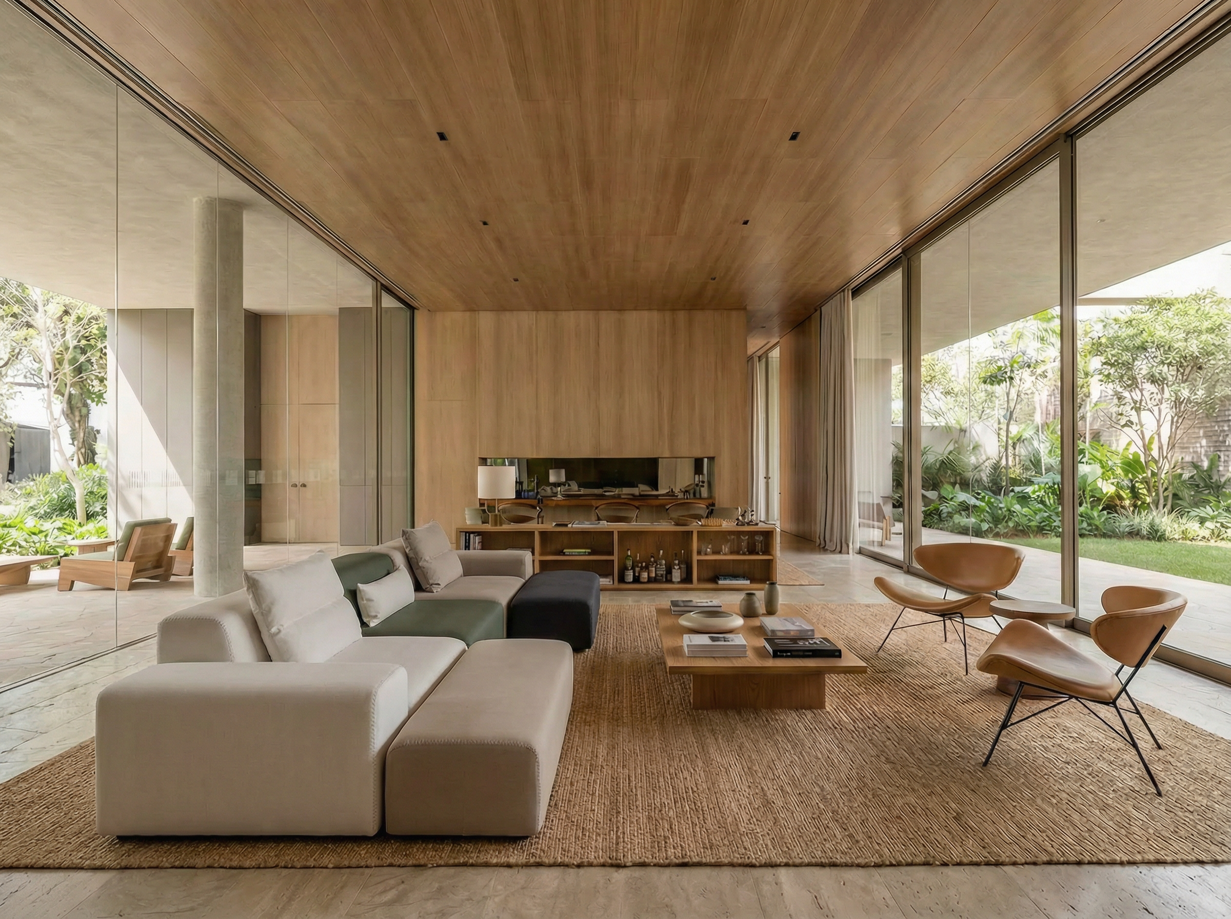 Modular sofa Nina U-Form / Living area with sleeping function