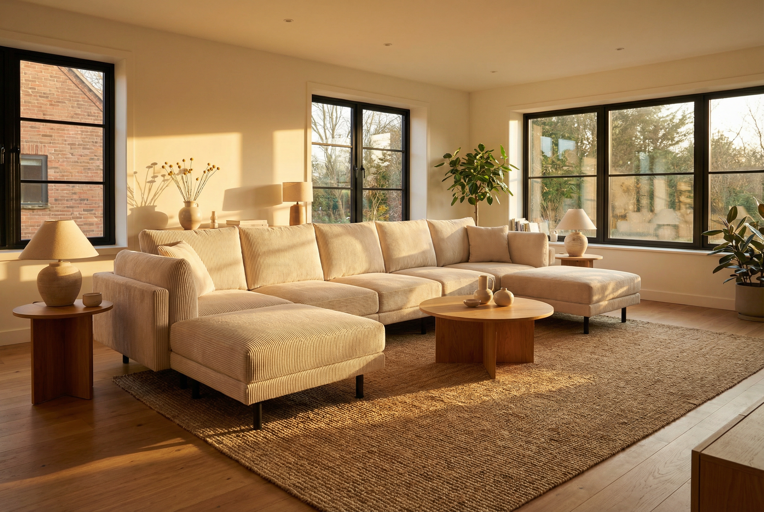Canapé modulable Canapé d'angle Donna XL avec fonction couchage