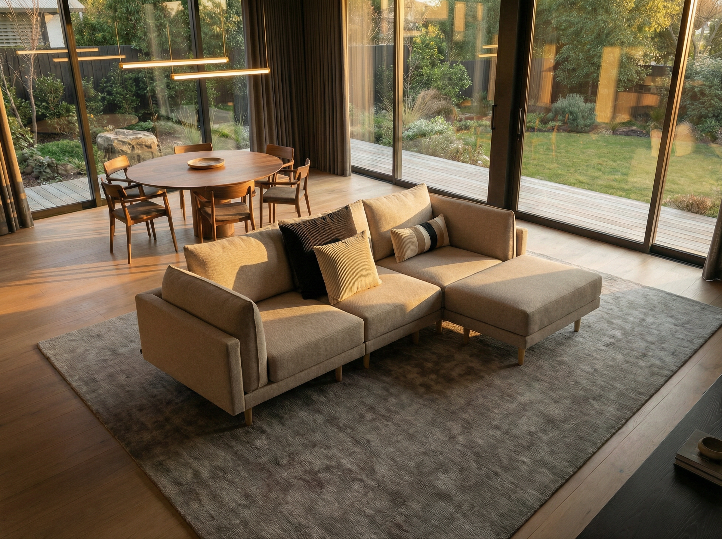 Canapé modulable Canapé d'angle Donna XL avec fonction couchage
