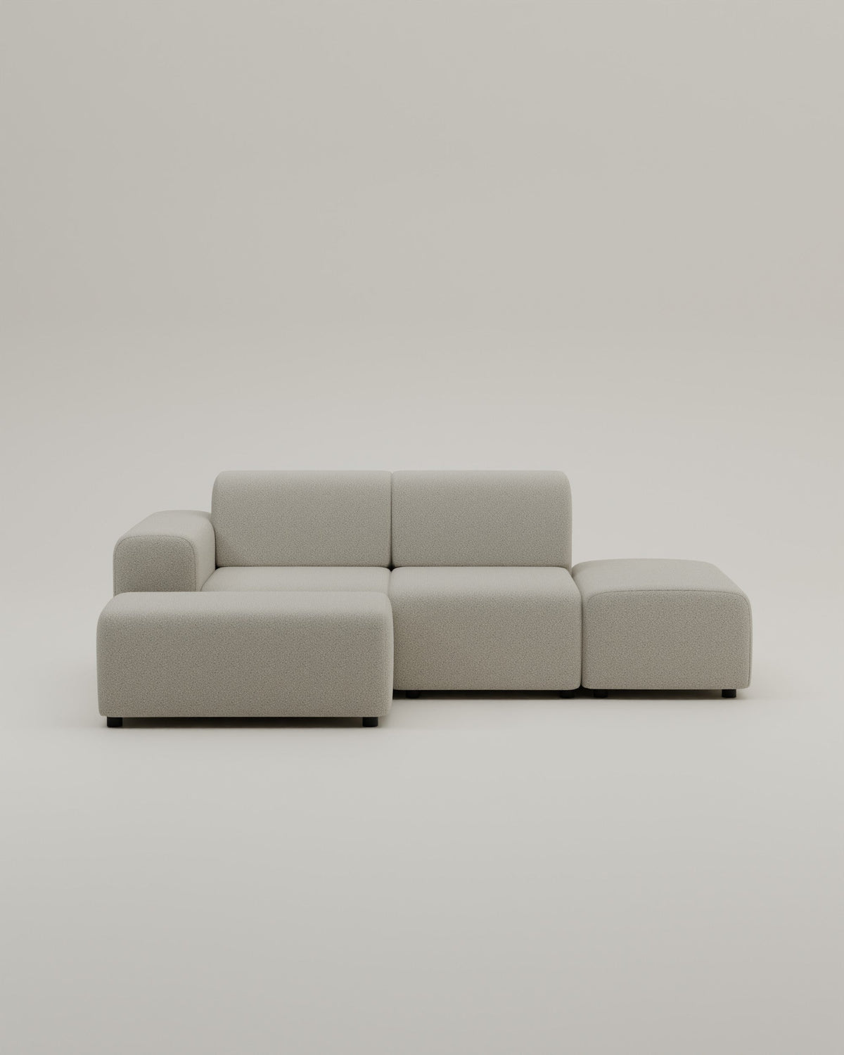 Canapé d'angle modulaire Nina 4 places mini avec fonction sommeil