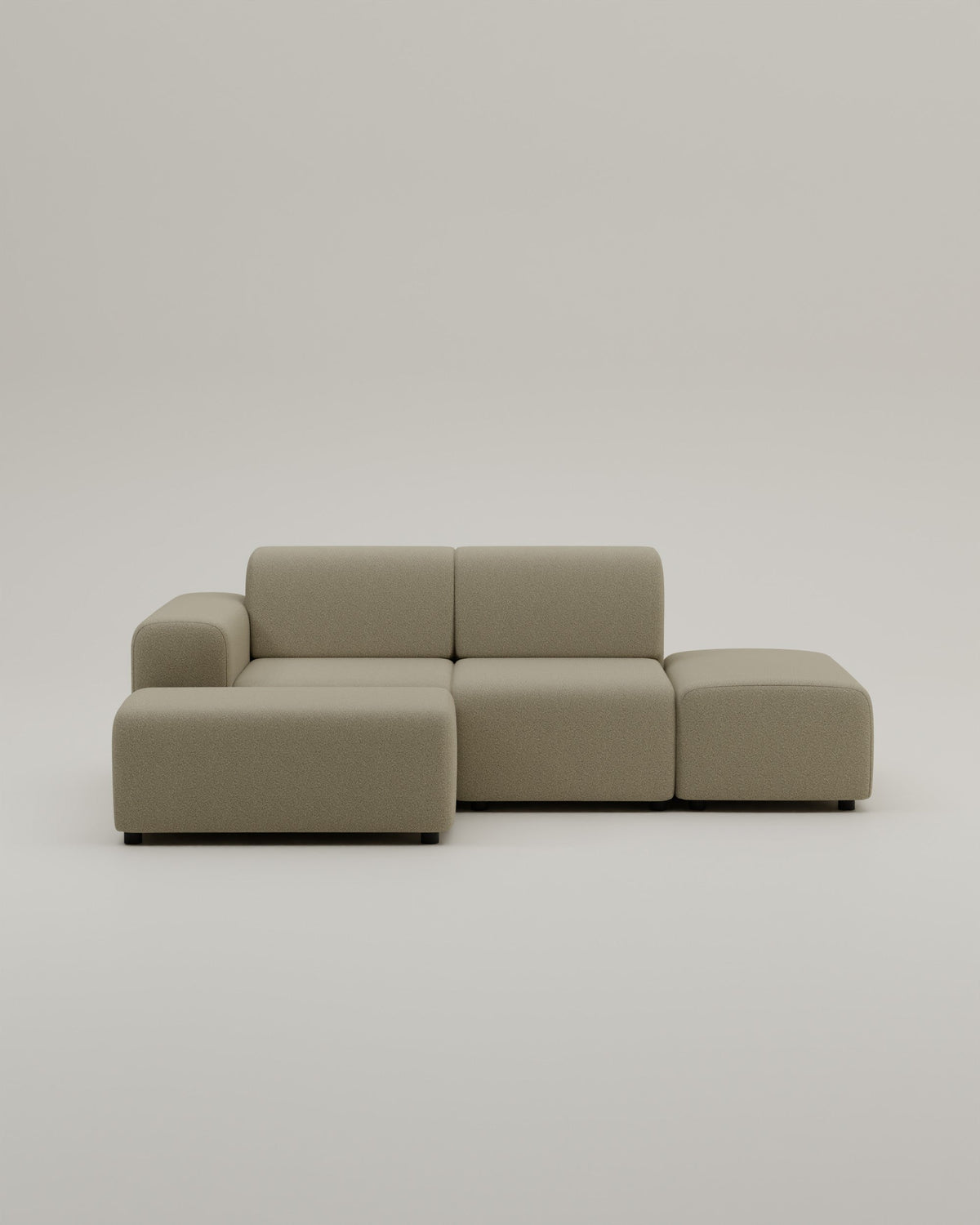 Canapé d'angle modulaire Nina 4 places mini avec fonction sommeil