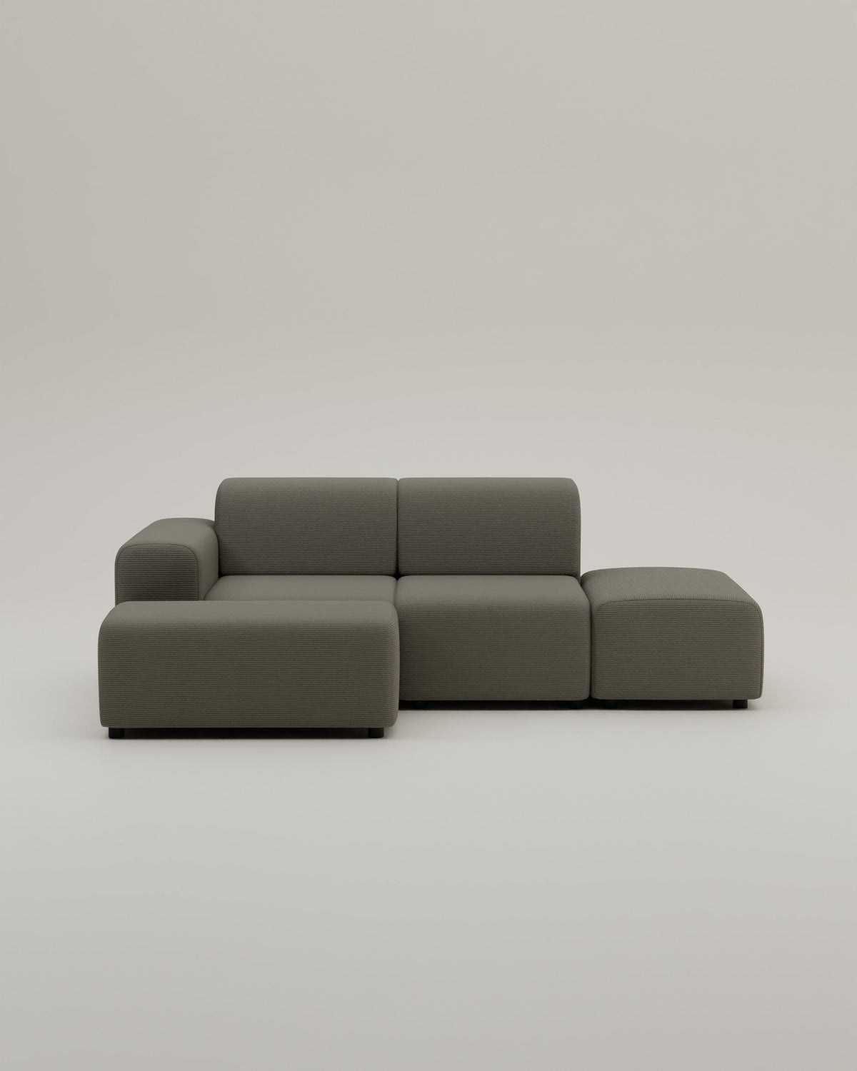 Canapé d'angle modulaire Nina 4 places mini avec fonction sommeil