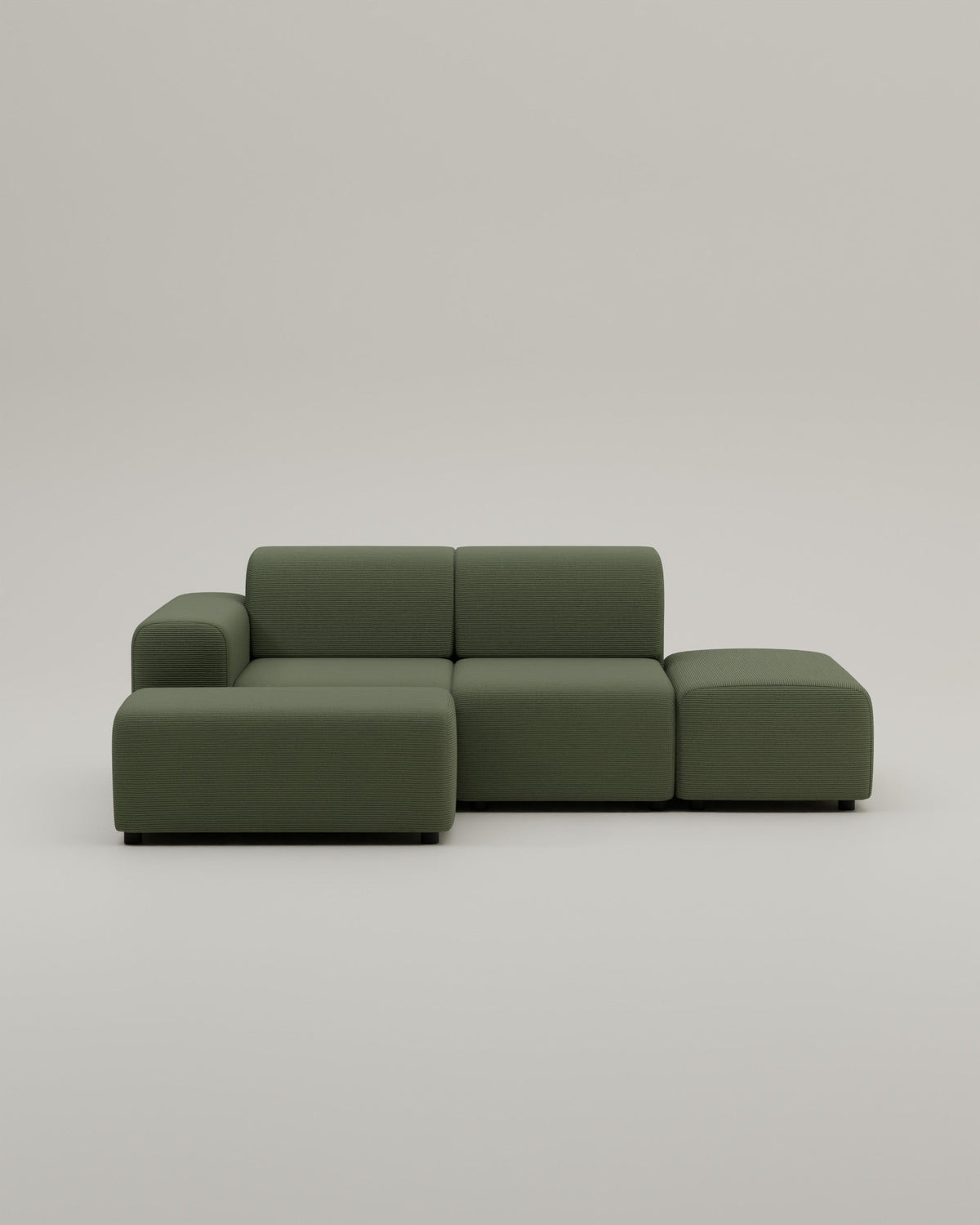 Canapé d'angle modulaire Nina 4 places mini avec fonction sommeil