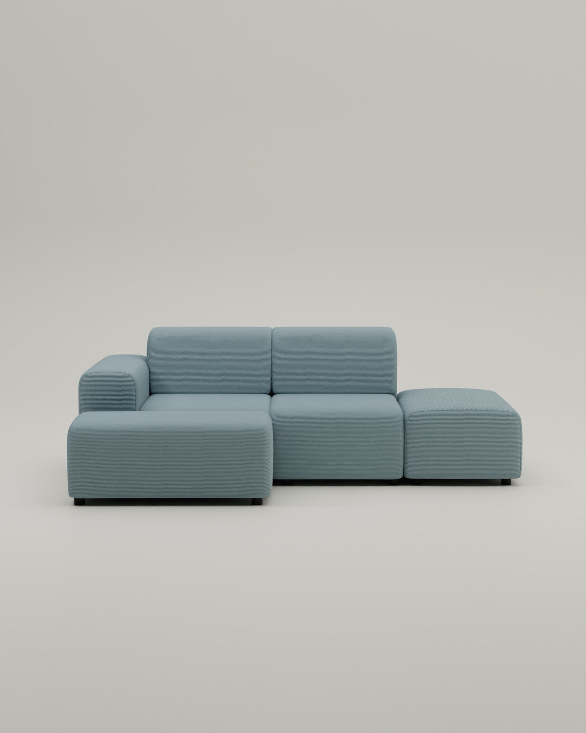 Canapé d'angle modulaire Nina 4 places mini avec fonction sommeil