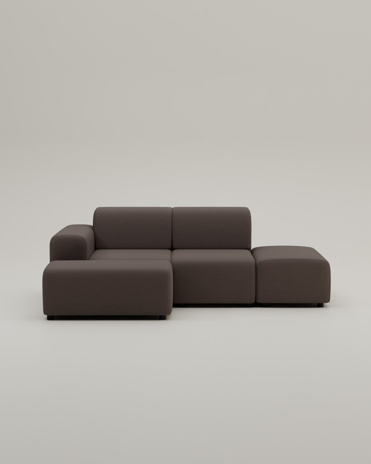 Canapé d'angle modulaire Nina 4 places mini avec fonction sommeil