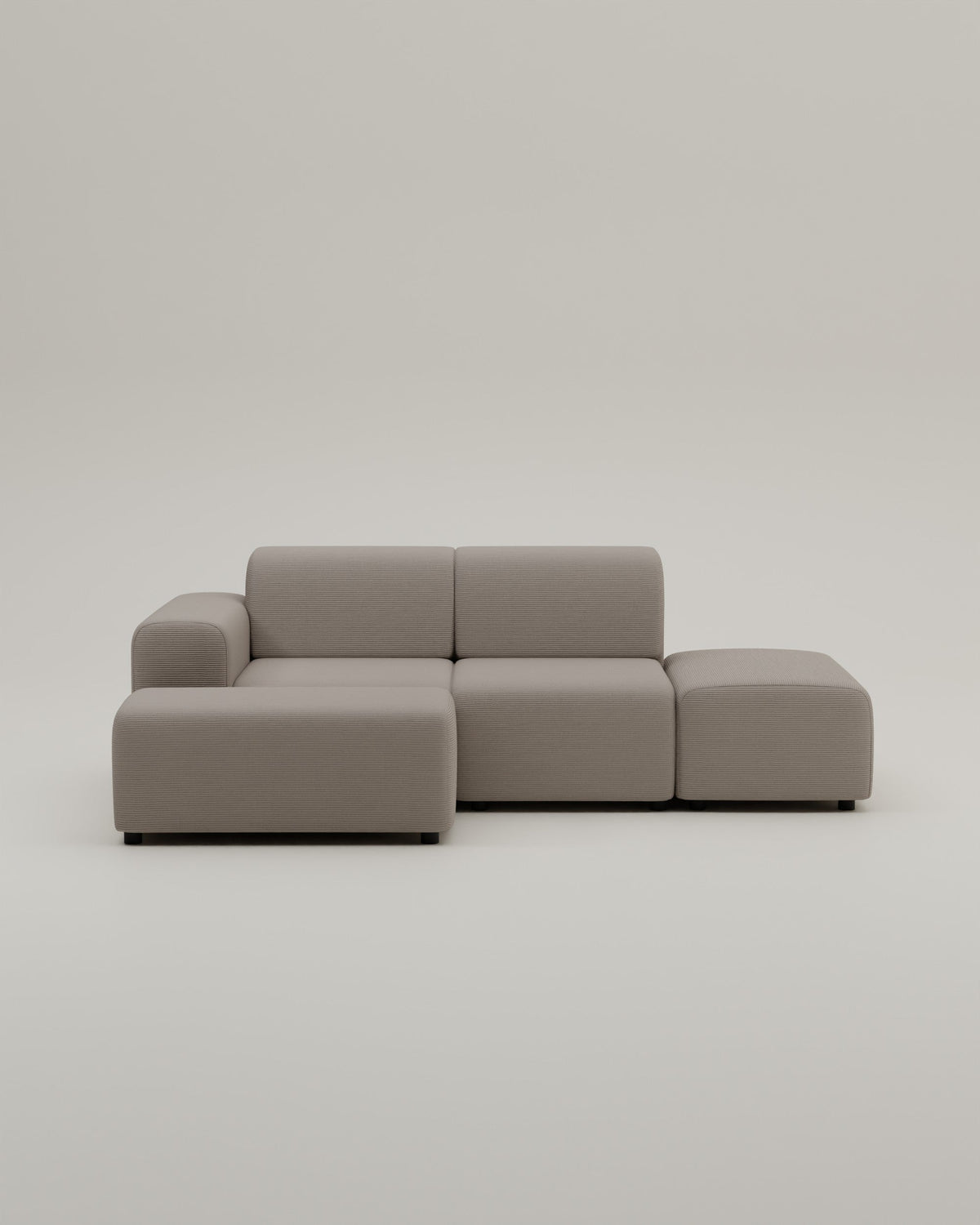 Canapé d'angle modulaire Nina 4 places mini avec fonction sommeil