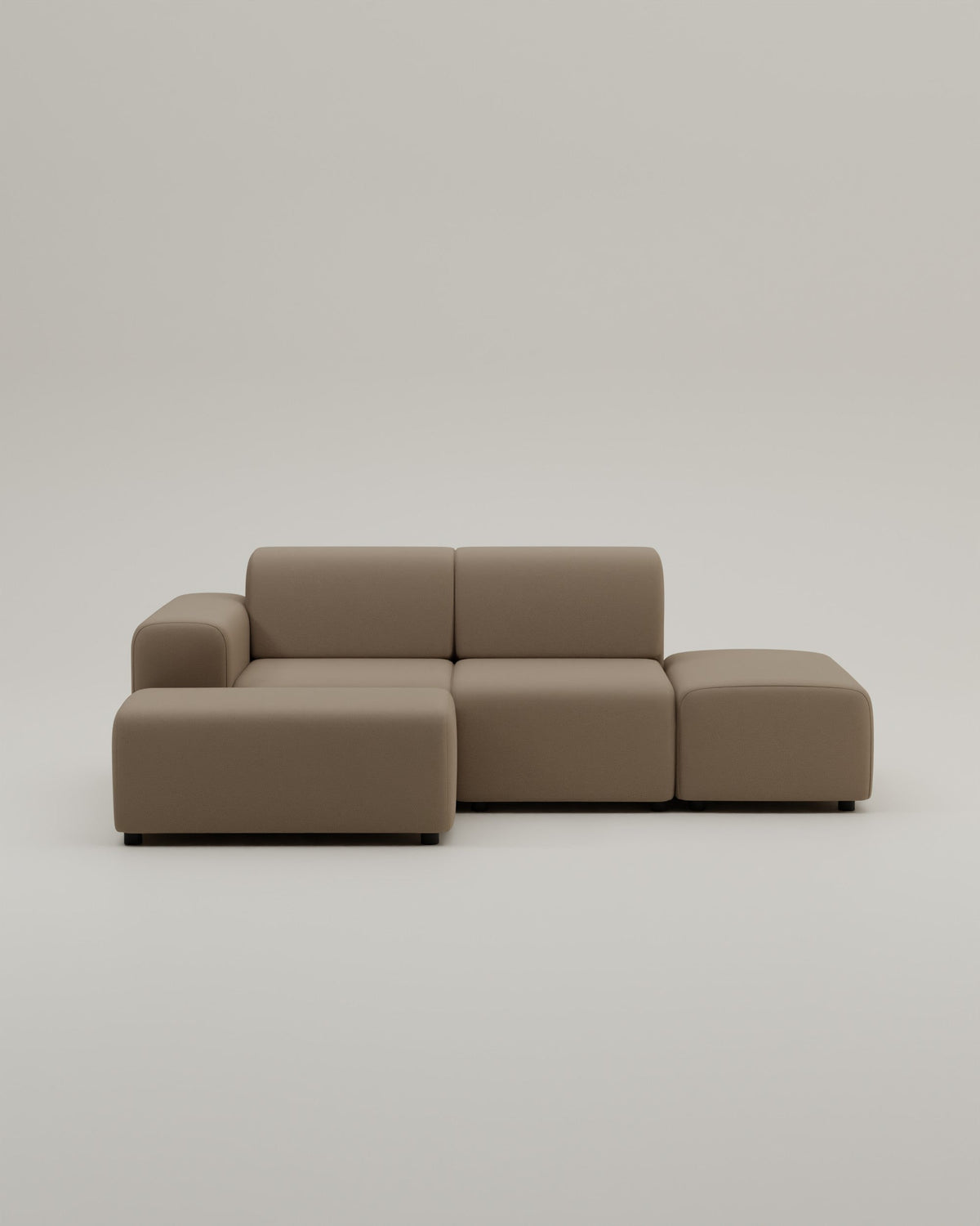 Canapé d'angle modulaire Nina 4 places mini avec fonction sommeil