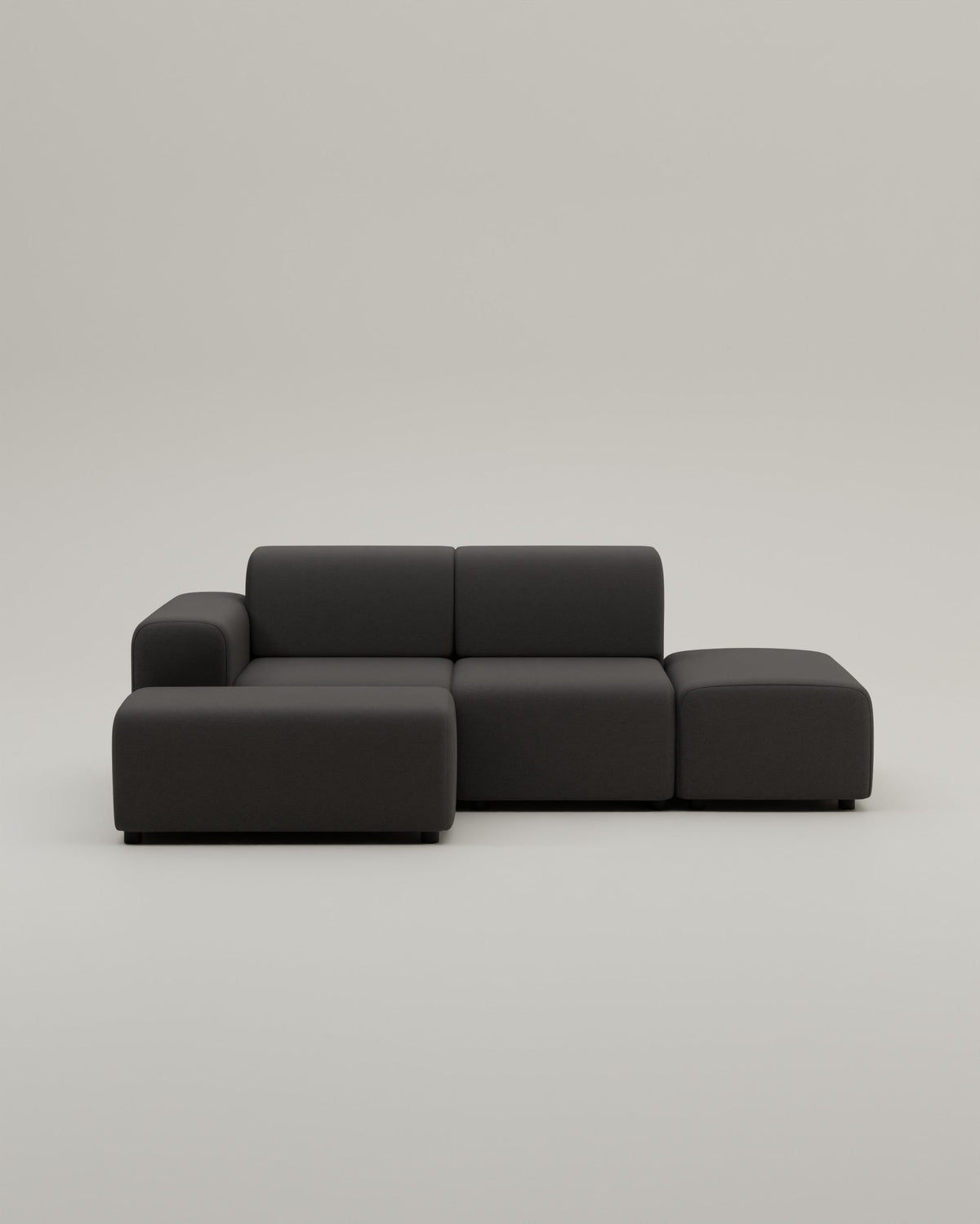 Canapé d'angle modulaire Nina 4 places mini avec fonction sommeil