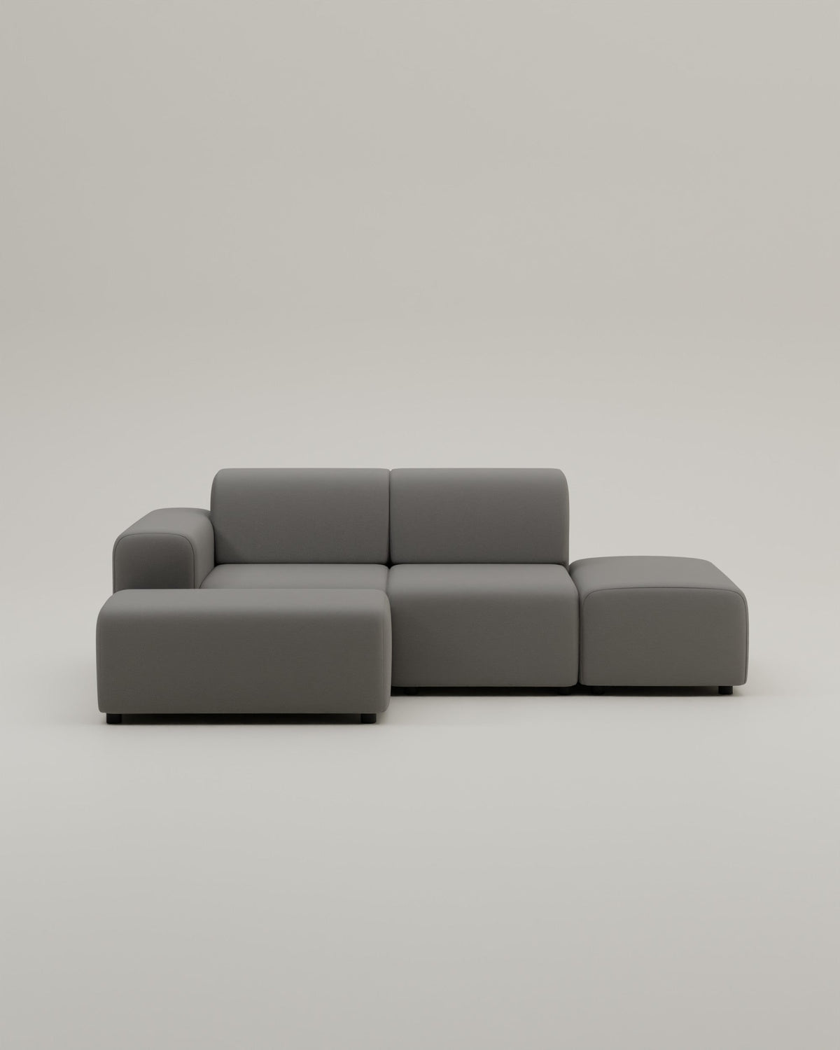Canapé d'angle modulaire Nina 4 places mini avec fonction sommeil