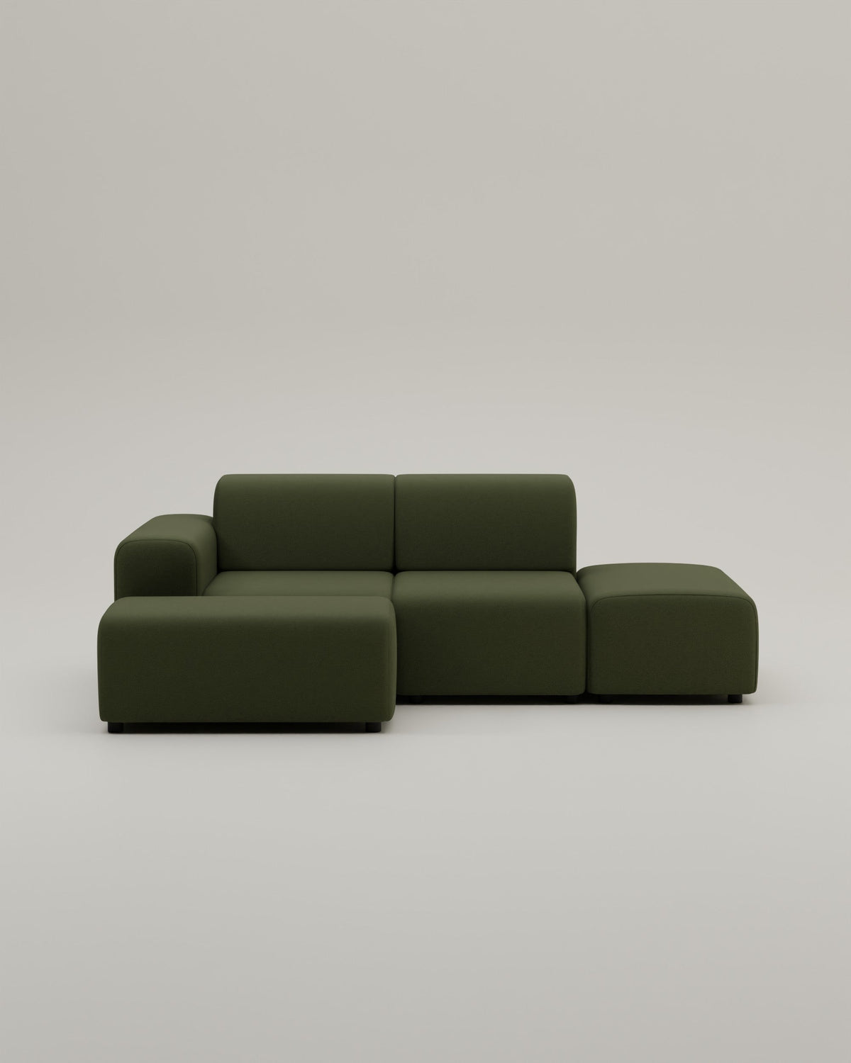 Canapé d'angle modulaire Nina 4 places mini avec fonction sommeil