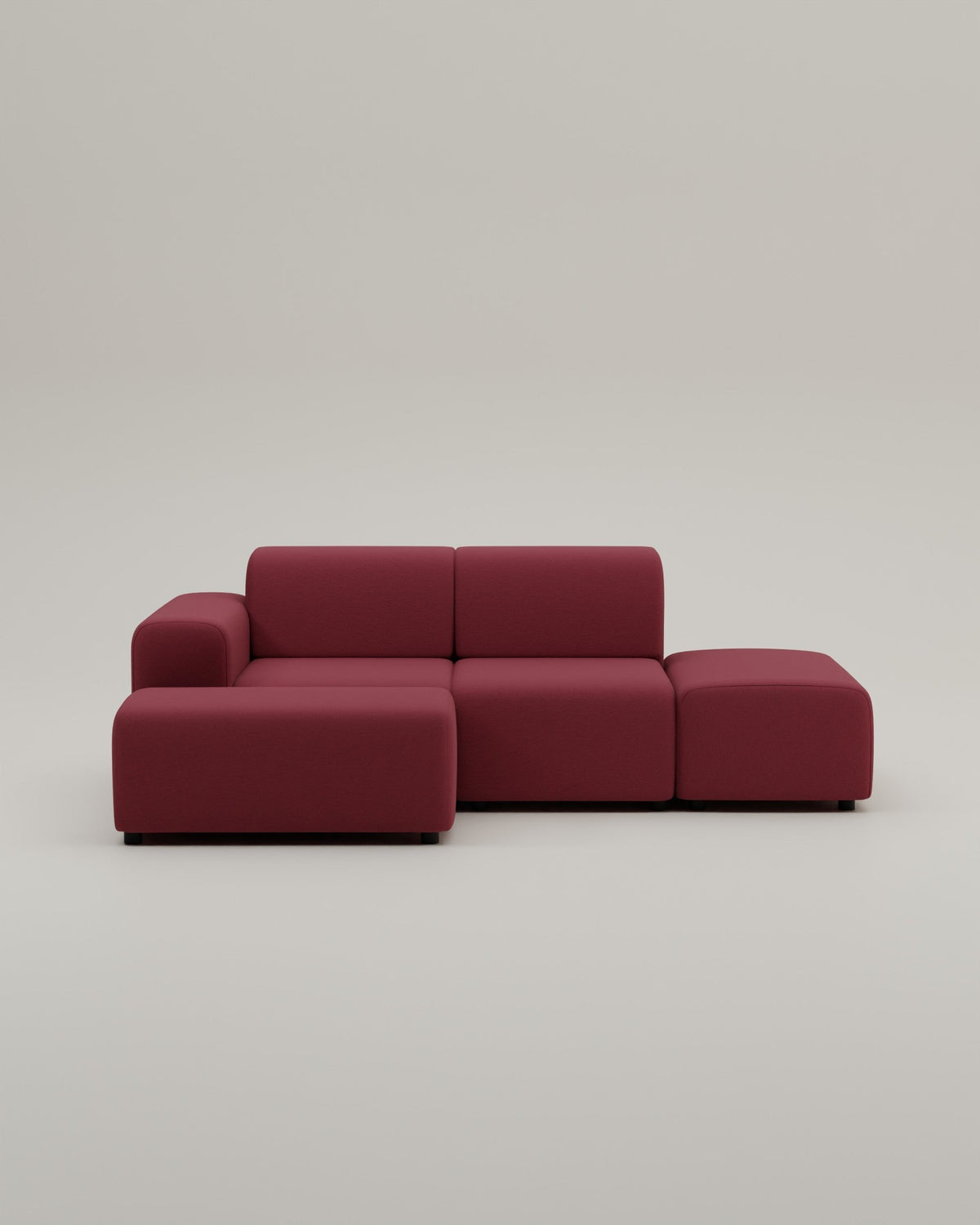 Canapé d'angle modulaire Nina 4 places mini avec fonction sommeil