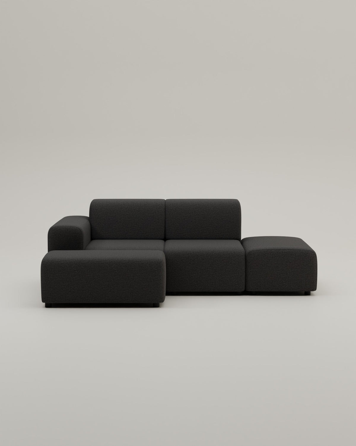Canapé d'angle modulaire Nina 4 places mini avec fonction sommeil