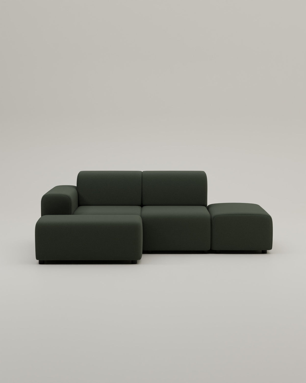 Canapé d'angle modulaire Nina 4 places mini avec fonction sommeil