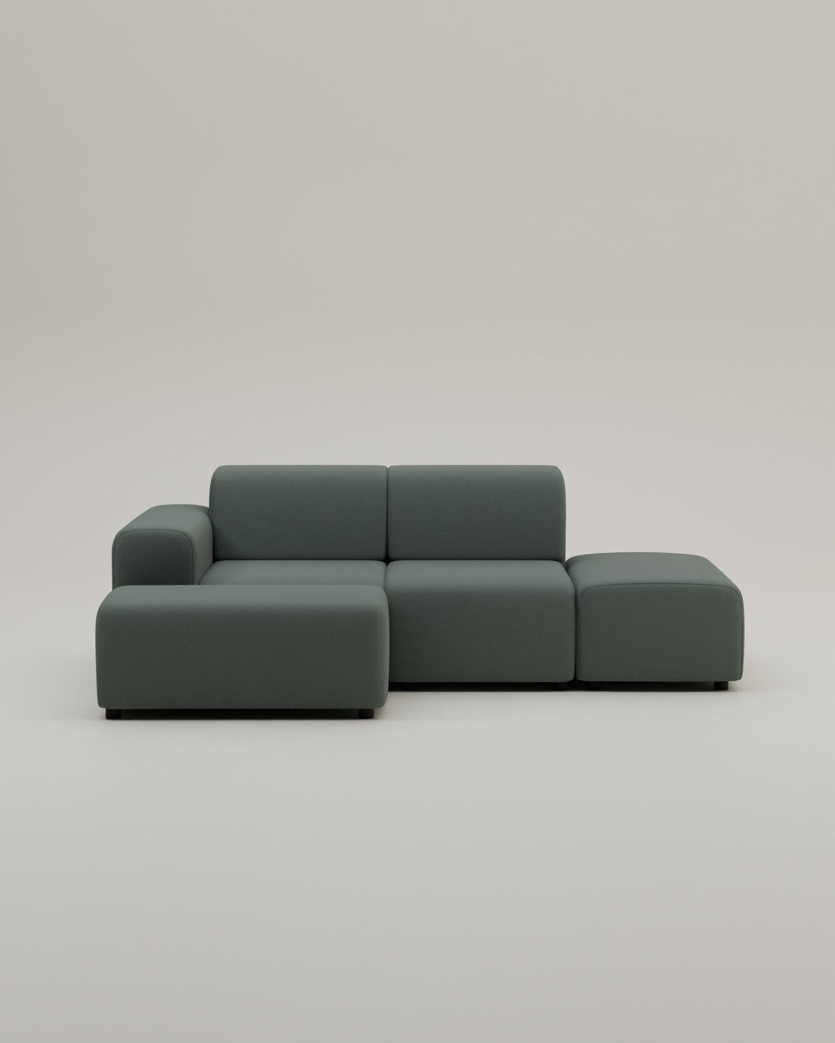 Canapé d'angle modulaire Nina 4 places mini avec fonction sommeil