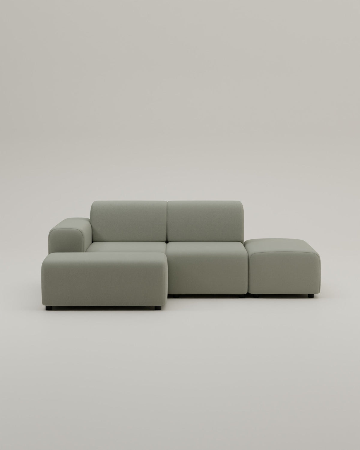 Canapé d'angle modulaire Nina 4 places mini avec fonction sommeil