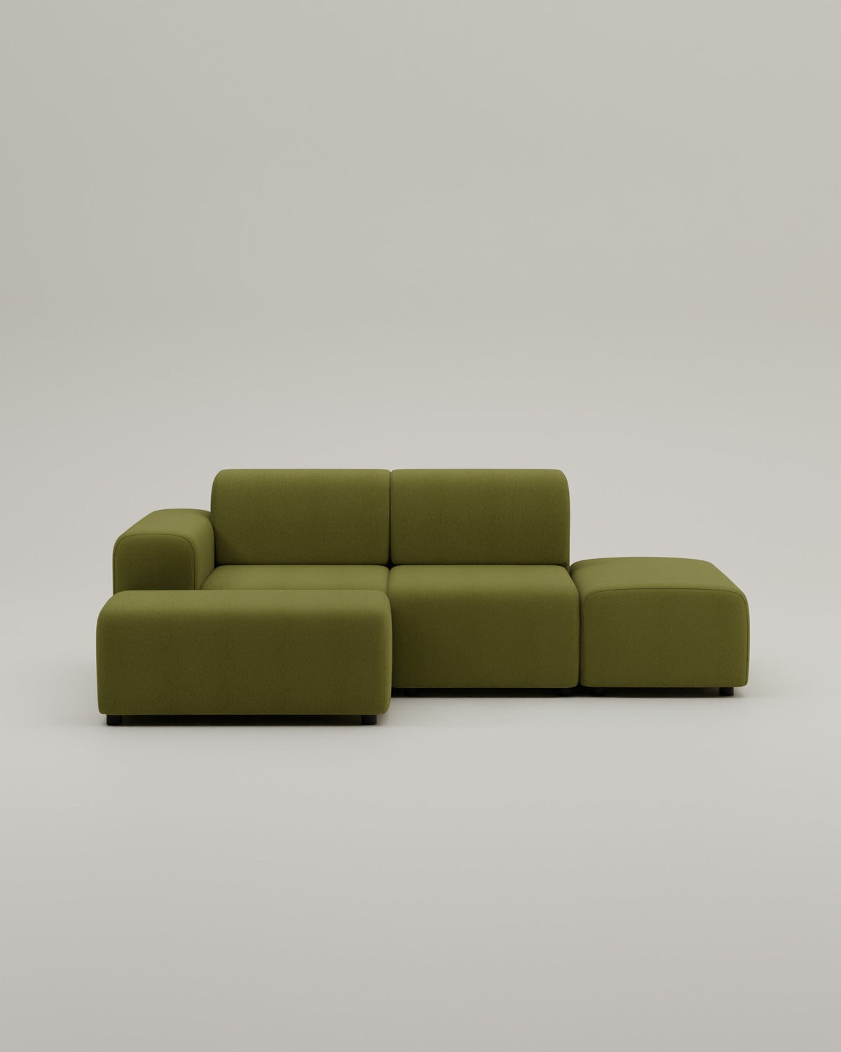 Canapé d'angle modulaire Nina 4 places mini avec fonction sommeil