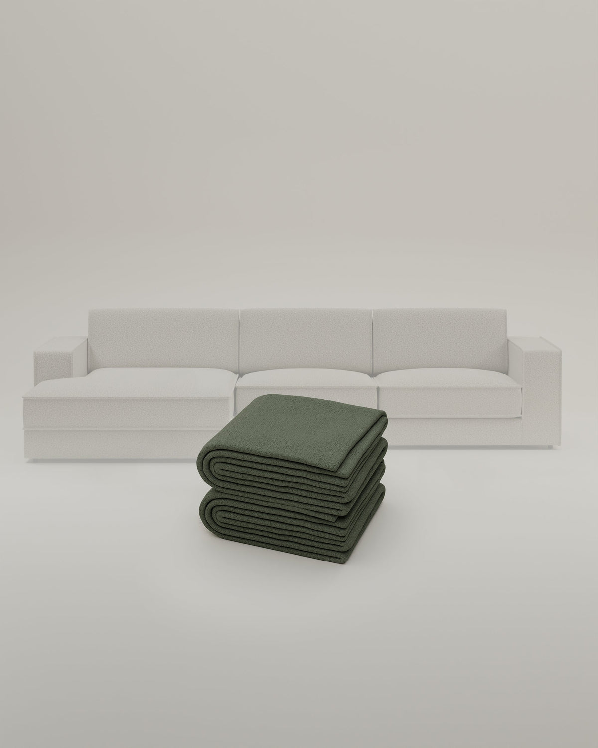 Rivestimento in tessuto - Divano modulare Terra L a 4 posti con funzione letto