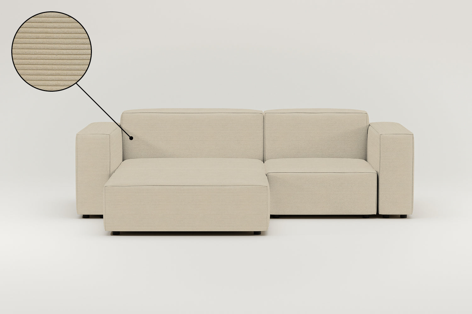 Rivestimento in tessuto - Divano angolare modulare Harvey a 3 posti