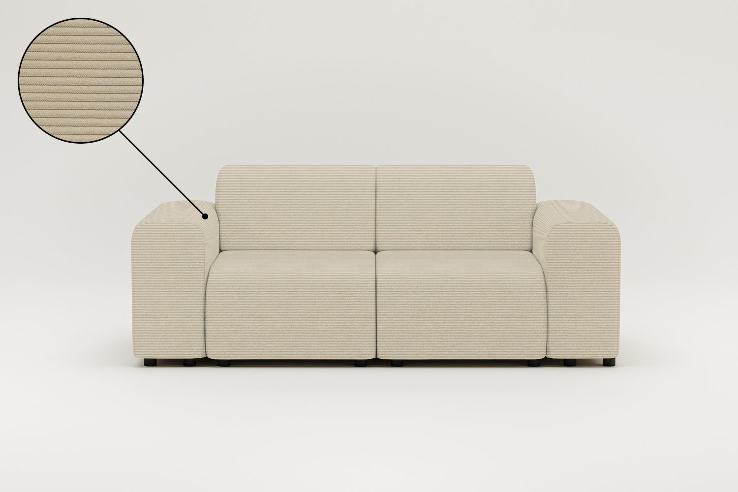 Modulares Sofa Nina 2-Sitzer mit Schlaffunktion