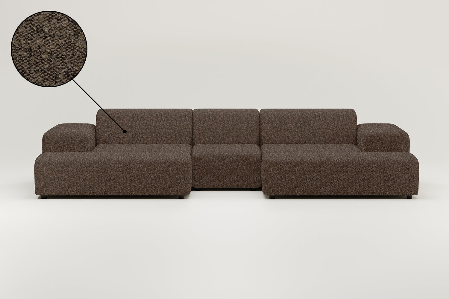 Modulares Sofa Nina U-Form / Wohnlandschaft mit Schlaffunktion