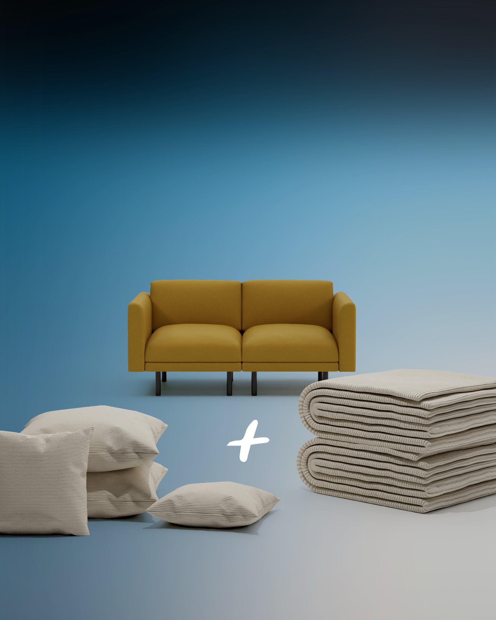 Modular sofa Aera 2-seater 3 in 1 set