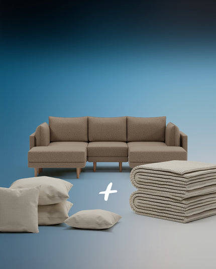 Canapé modulable Donna U-Form avec fonction sommeil 3 en 1 Set