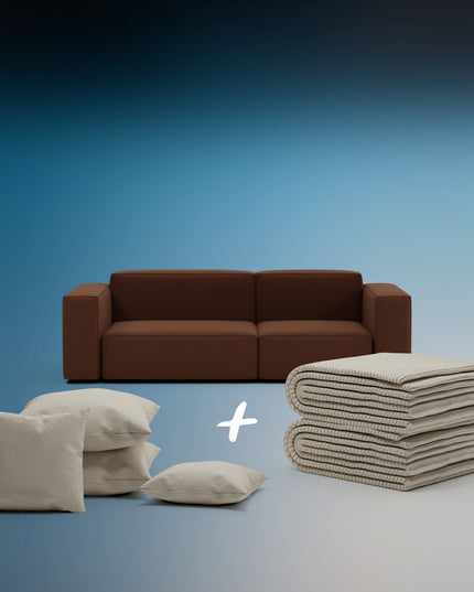 Canapé modulable Harvey 3 places avec fonction sommeil 3 en 1 Ensemble