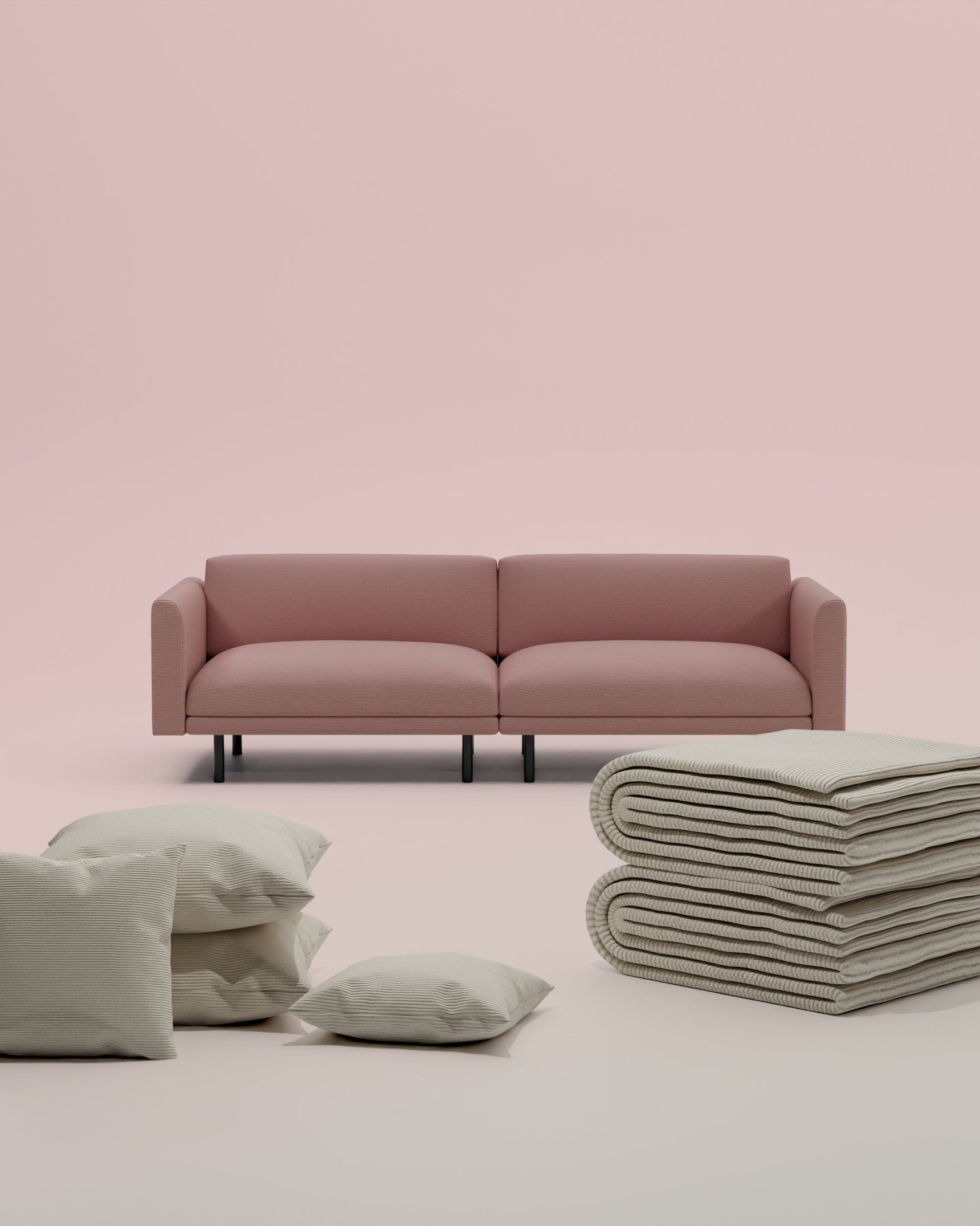 3 in 1 Set Modulares Sofa Aera 2.5-Sitzer mit Schlaffunktion