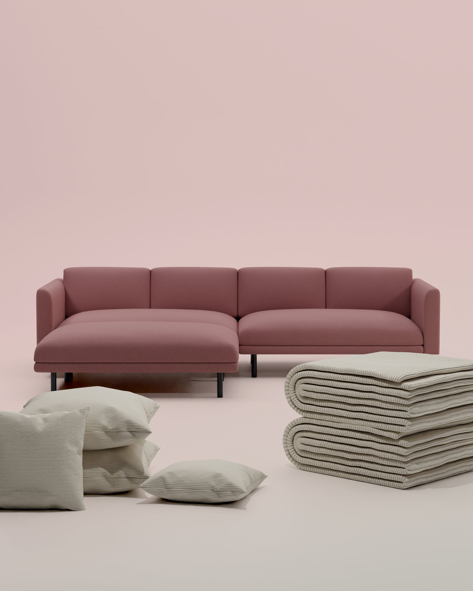 Ensemble 3 en 1 Canapé modulable Aera 3 places avec pouf et fonction sommeil