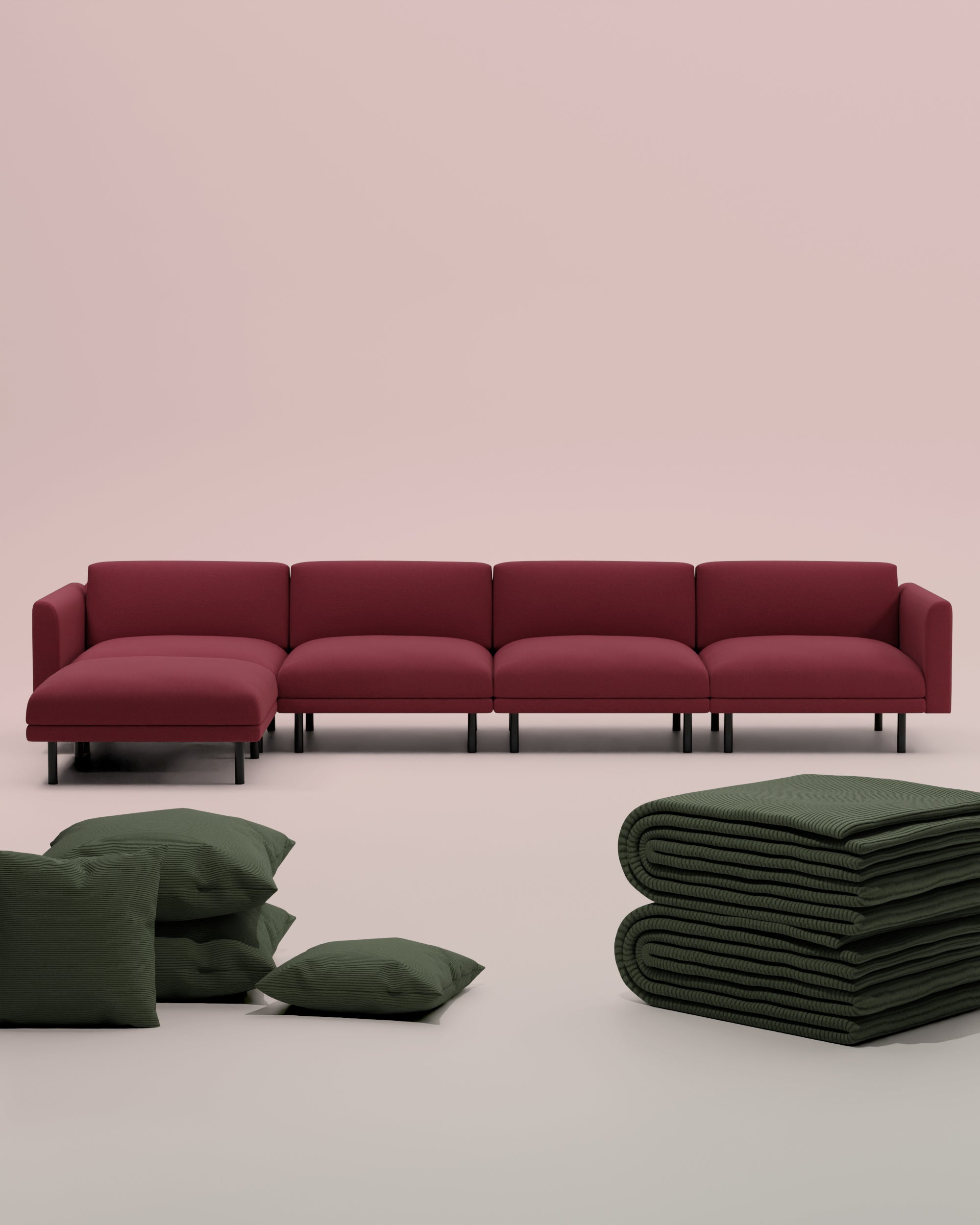 Ensemble 3 en 1 Canapé modulable Aera 5 places avec fonction sommeil