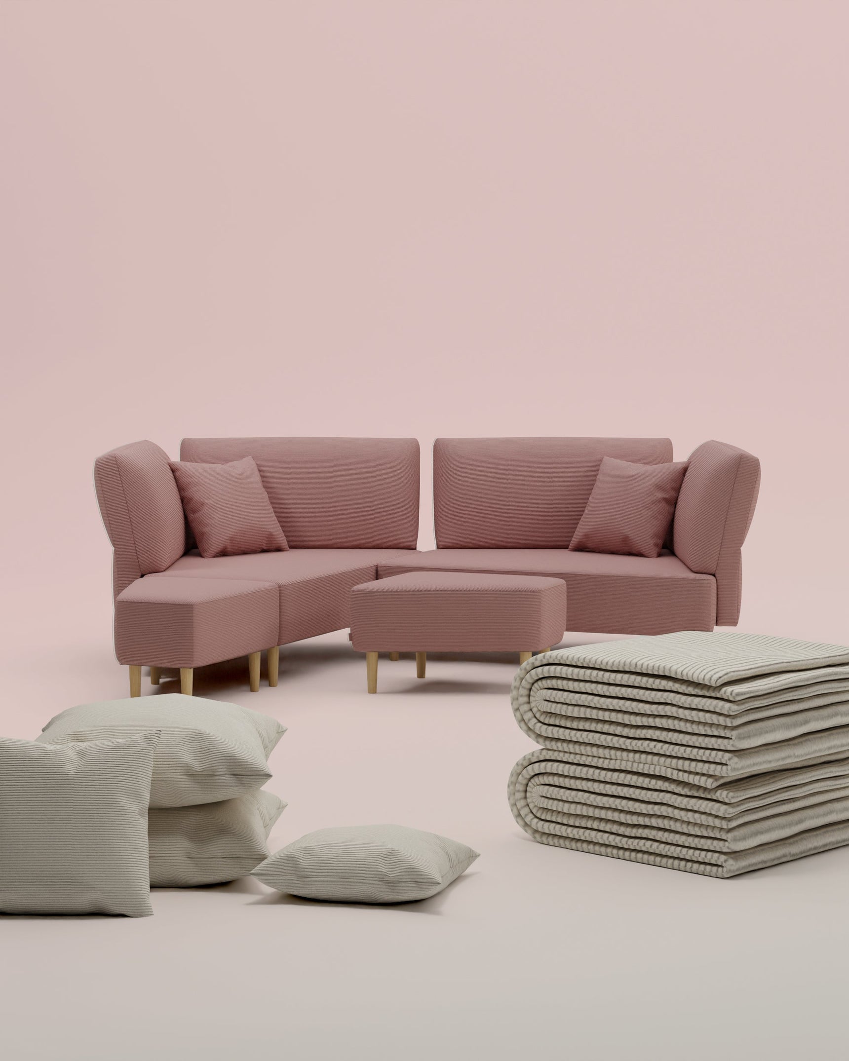 3 in 1 Set Modulares Sofa Mike mit Schlaffunktion