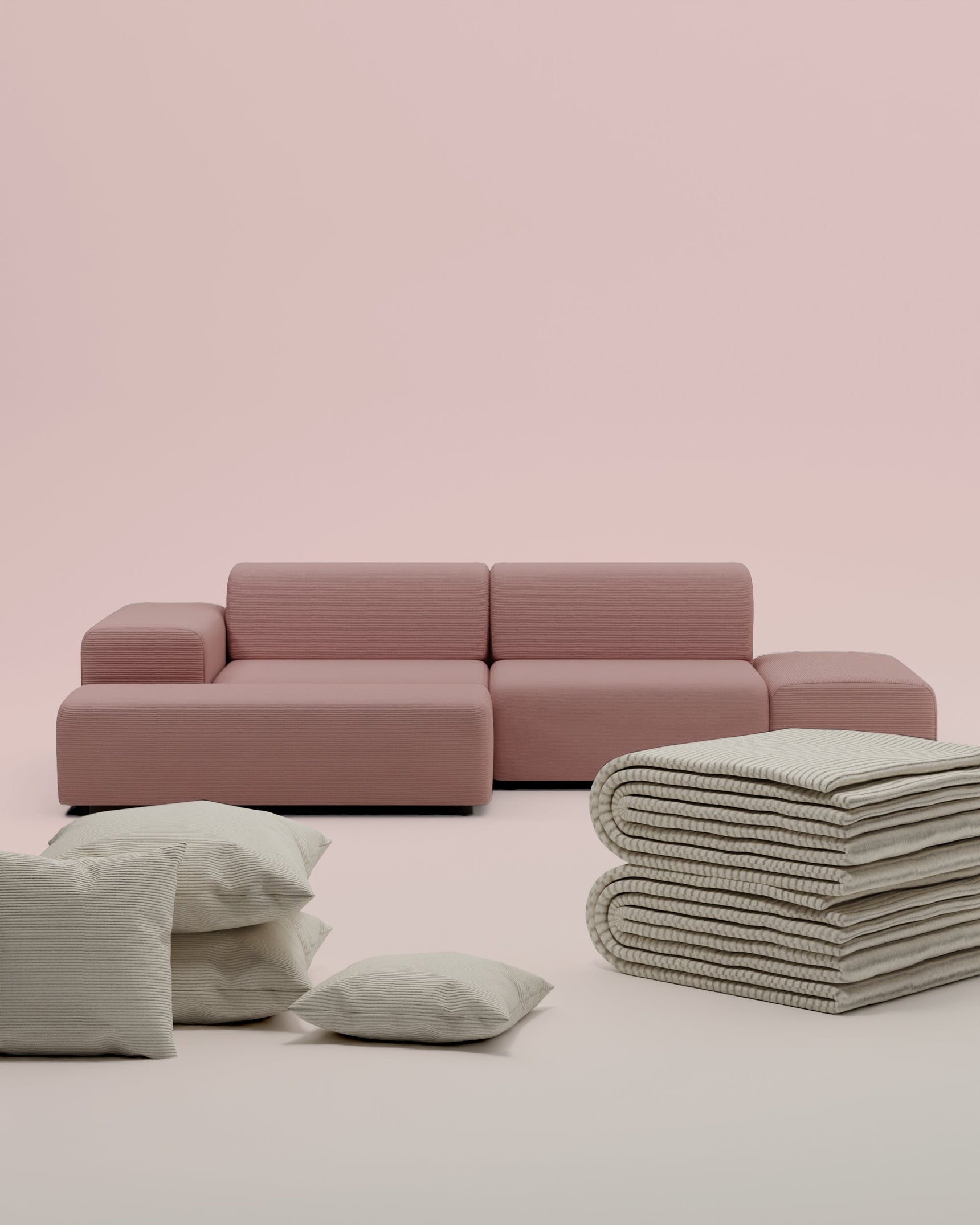 3 in 1 Set Modulares Ecksofa Nina 4-Sitzer mit Schlaffunktion