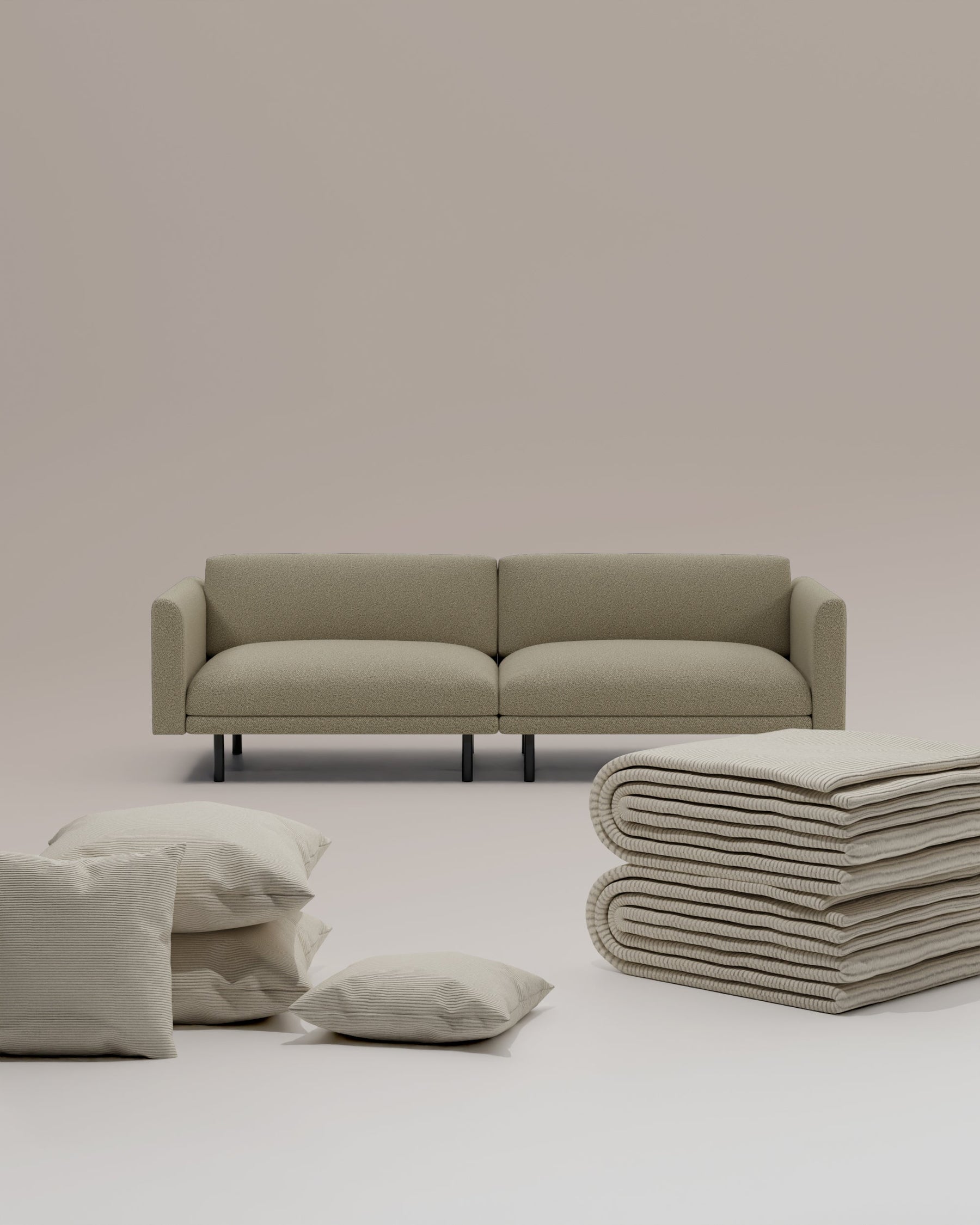 3 in 1 Set Modulares Sofa Aera 2.5-Sitzer mit Schlaffunktion