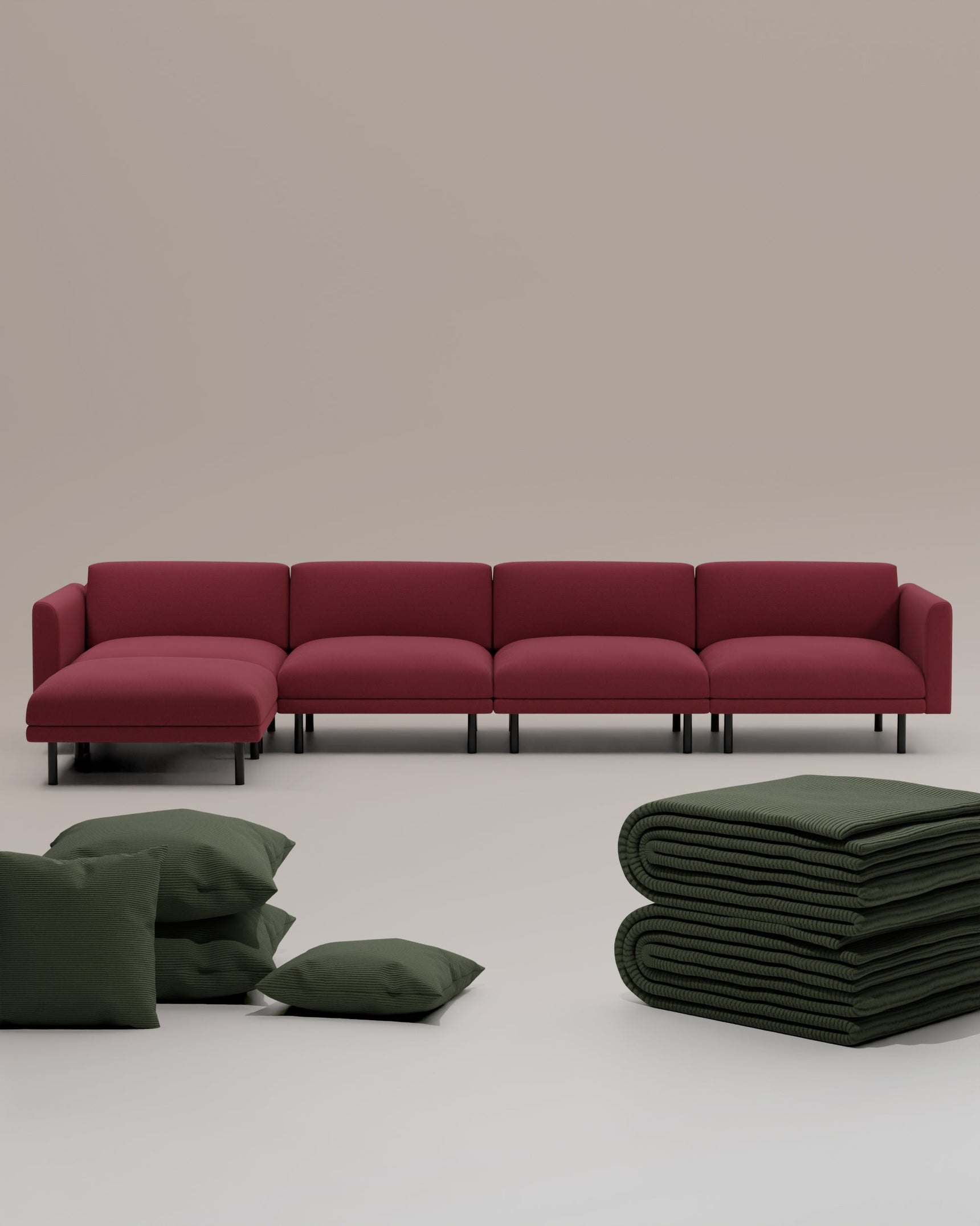 Set 3 in 1 divano componibile Aera 5 posti con funzione sleep