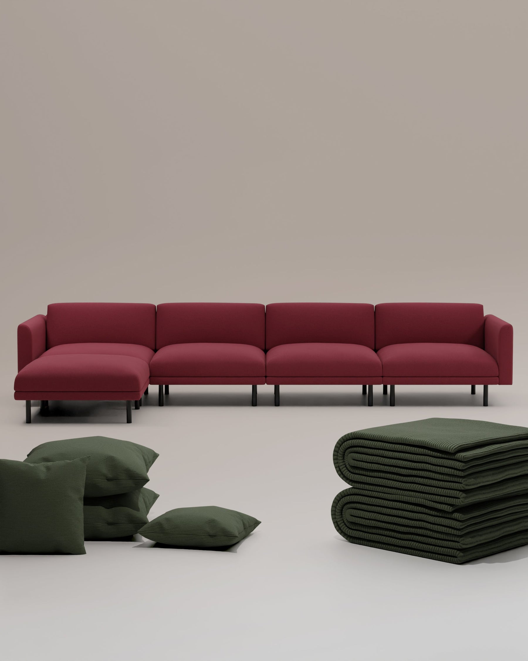 3 in 1 Set Modulares Sofa Aera 5-Sitzer mit Schlaffunktion
