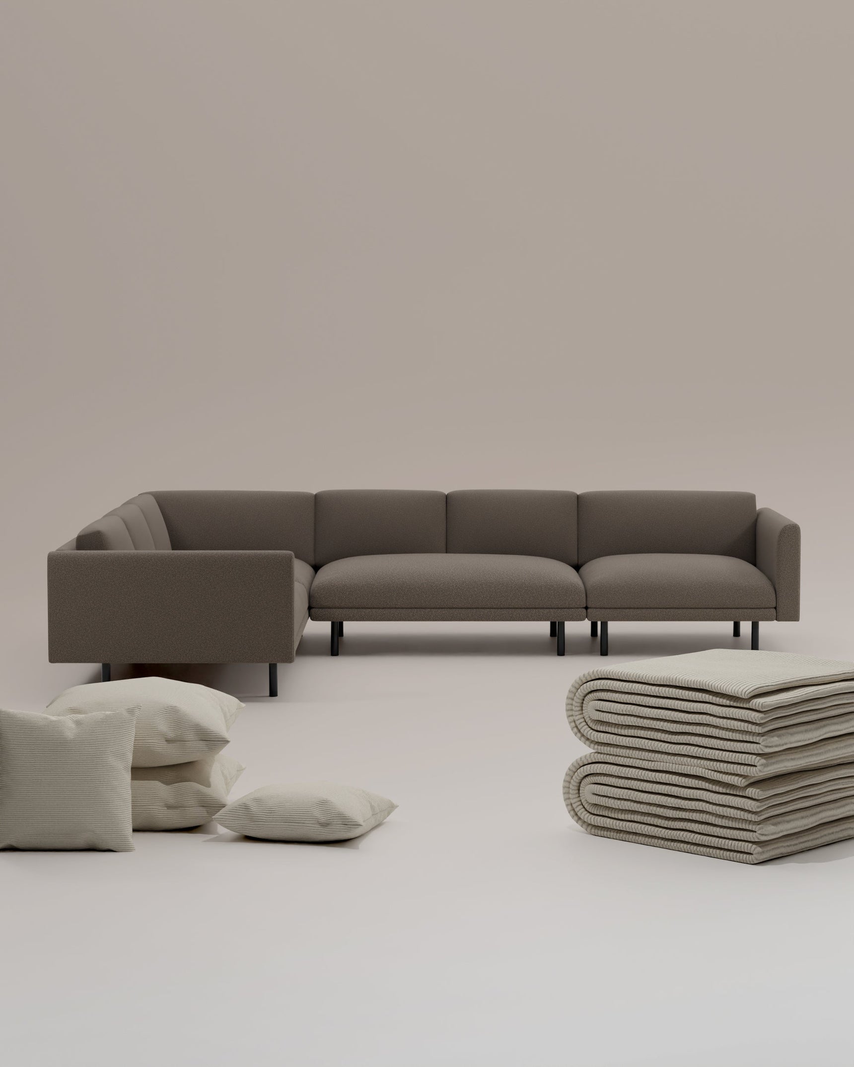 Set 3 in 1 divano componibile Aera divano angolare XL con funzione letto