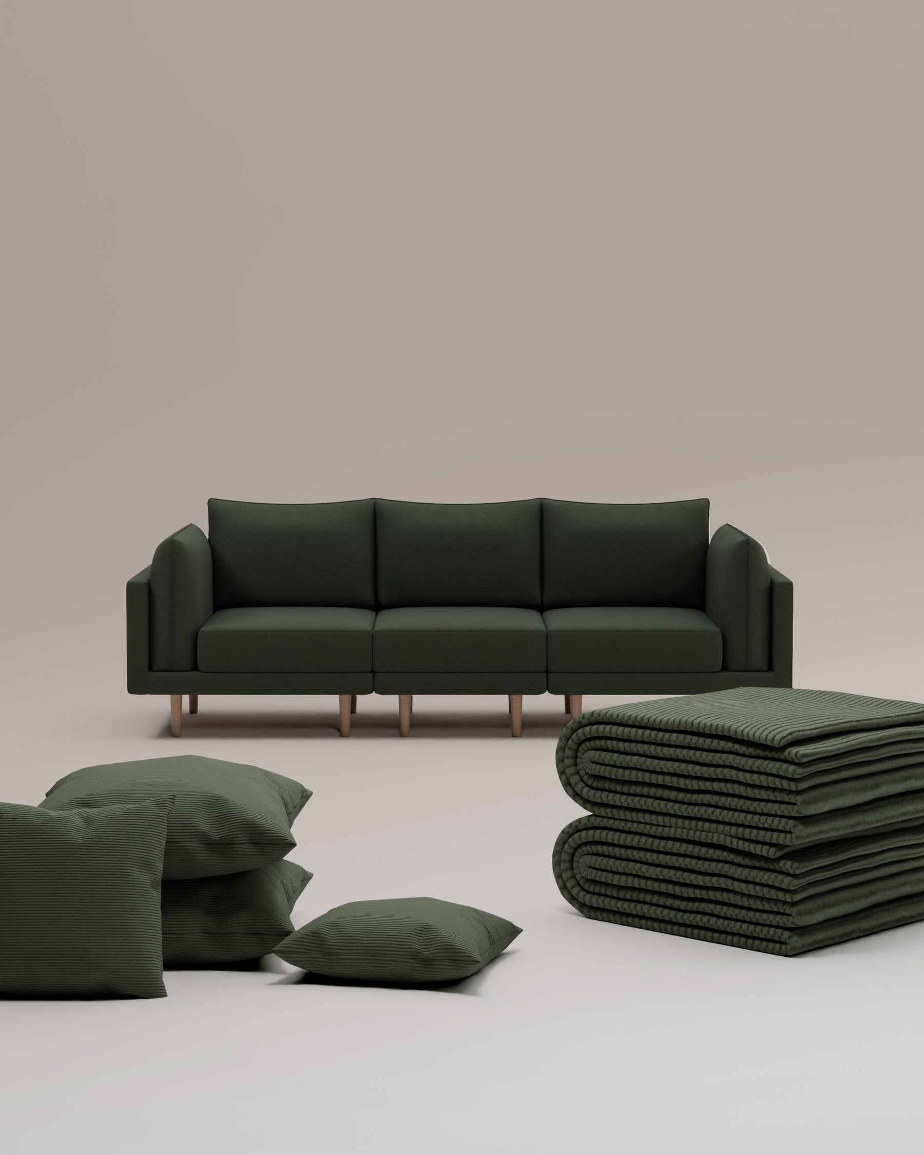 3 in 1 Set Modulares Sofa Donna 3-Sitzer mit Schlaffunktion