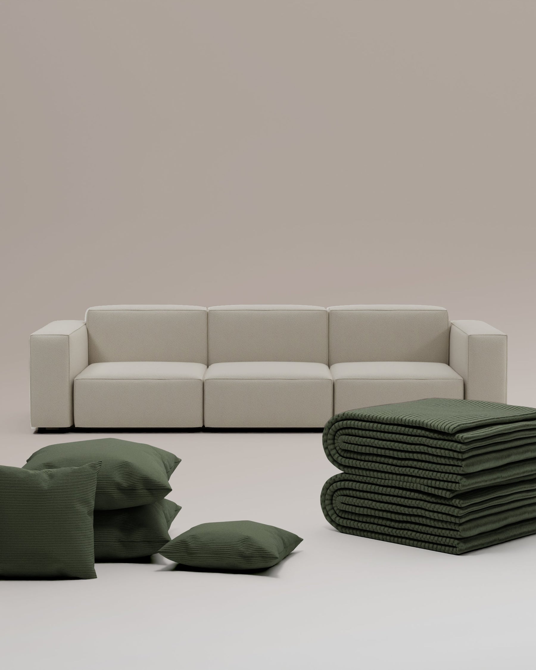 3 in 1 Set Modulares Sofa Harvey 4-Sitzer mit Schlaffunktion