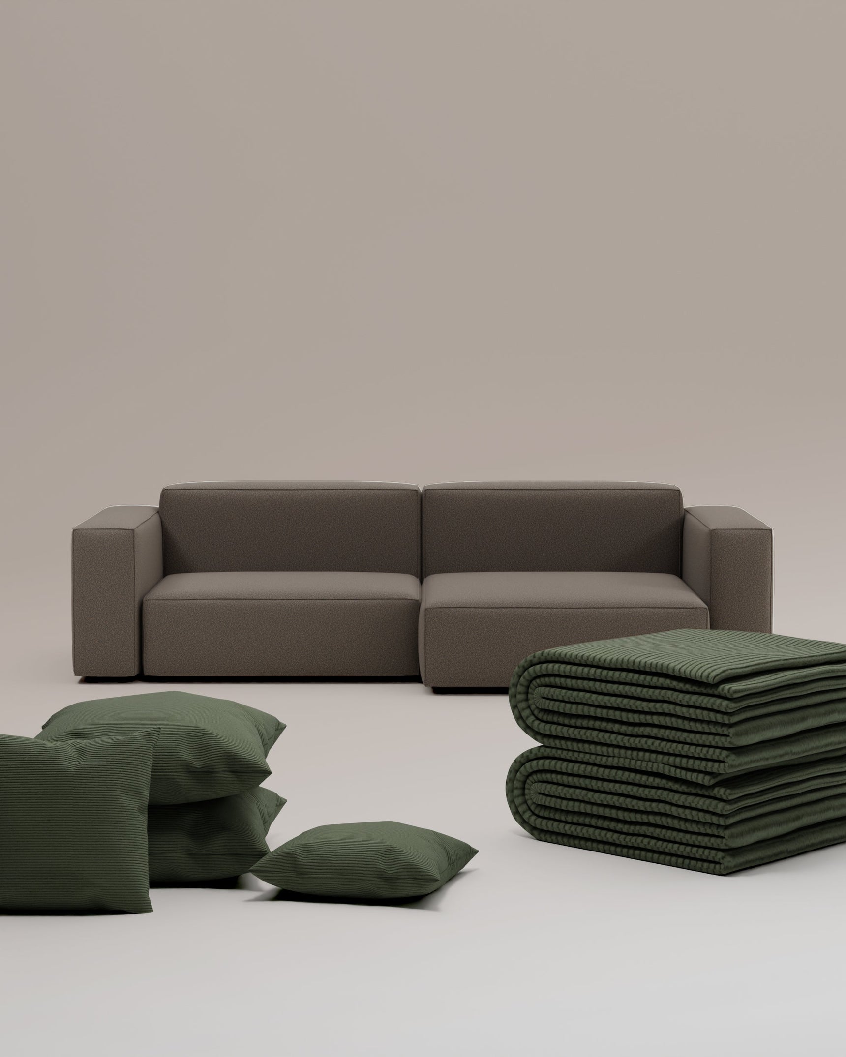 Set 3 in 1 Divano angolare modulare Harvey 3 posti con funzione letto