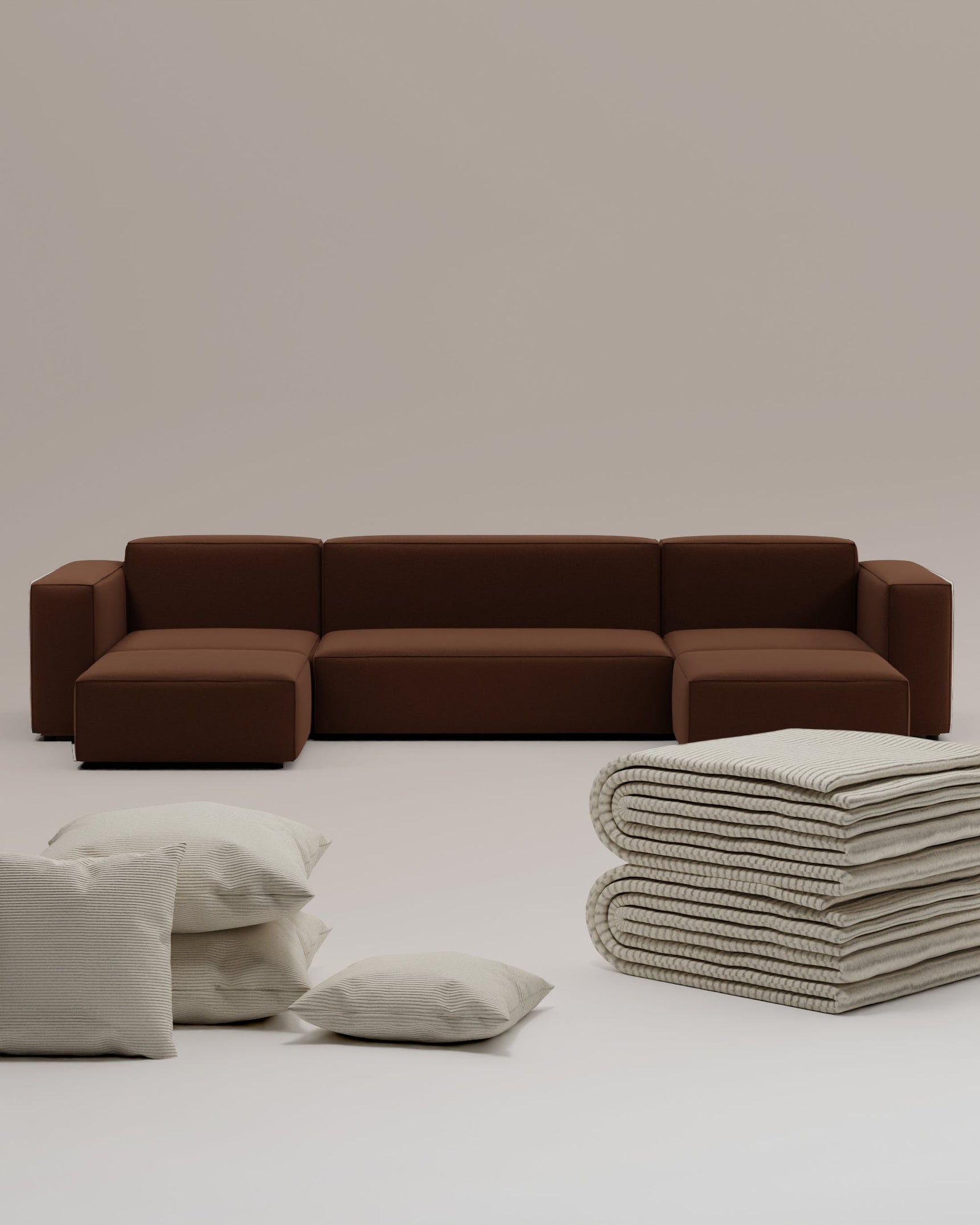 Set 3 in 1 Divano modulare Harvey U-Form / Zona giorno con funzione notte