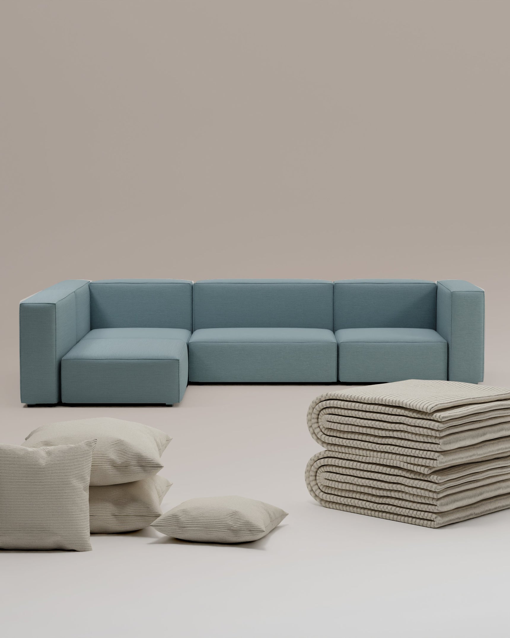 Set 3 in 1 Divano angolare modulare  Harvey XL con funzione di riposo