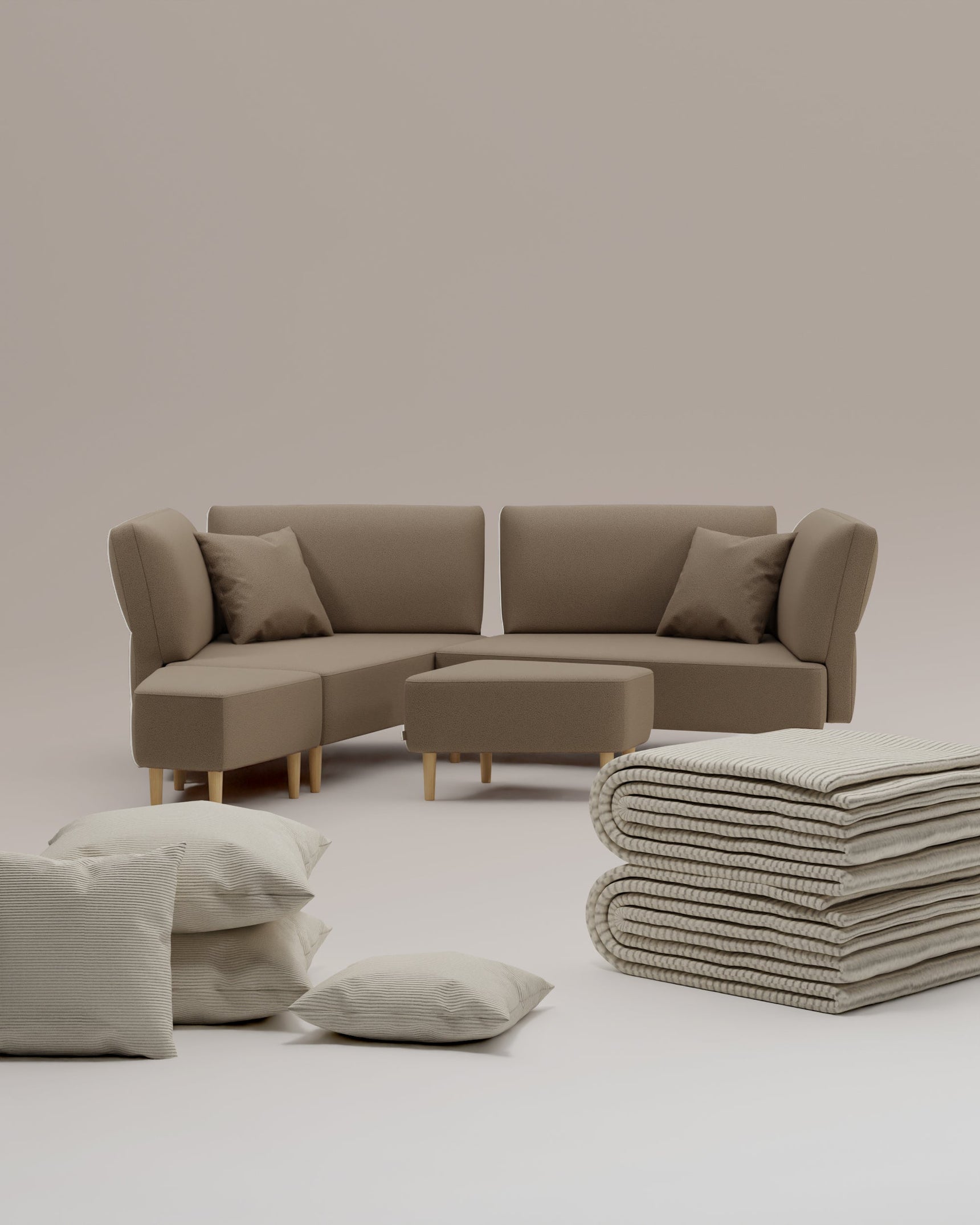 Set 3 in 1 Divano modulare Mike con funzione sleep
