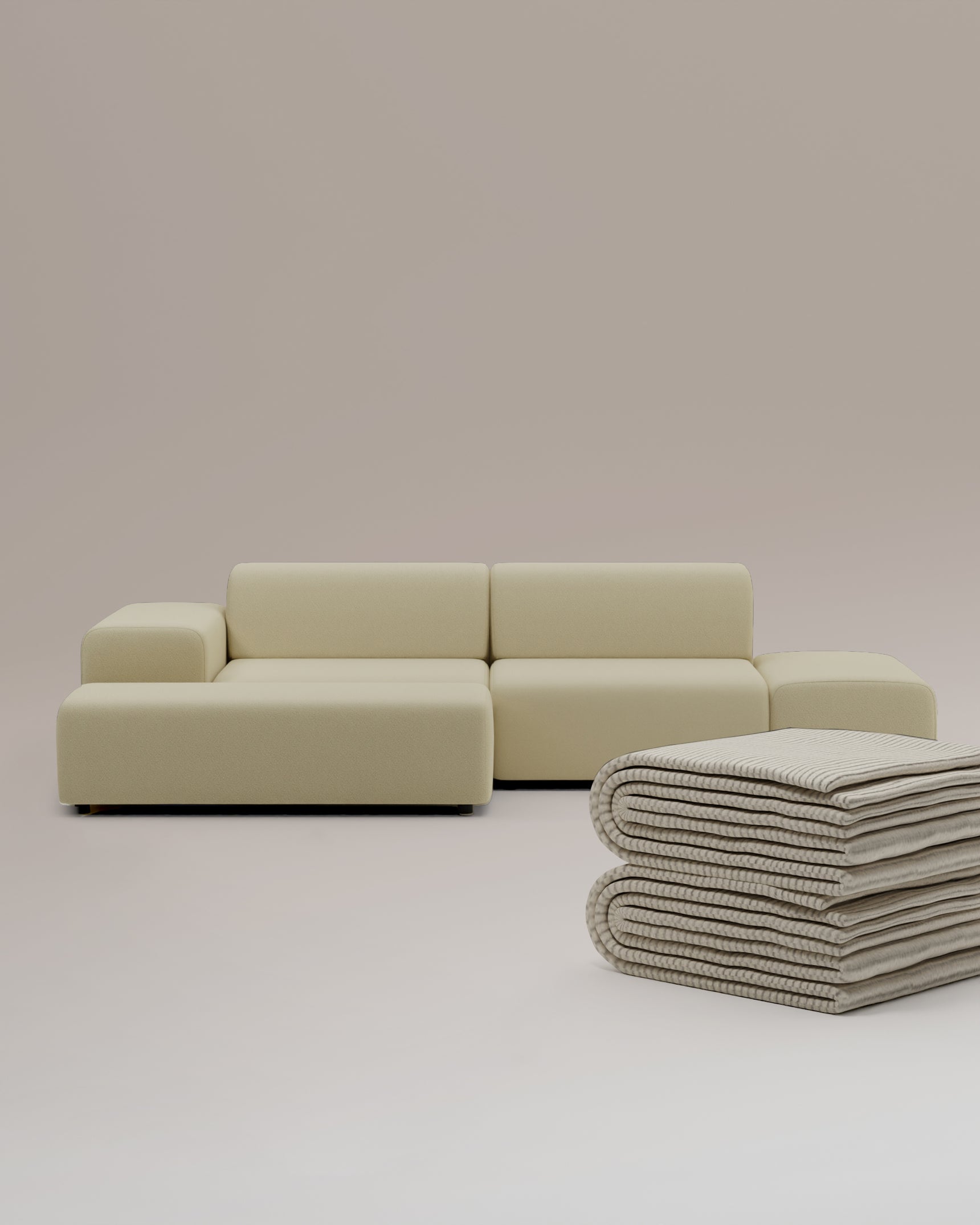 Modulares Ecksofa Nina 4-Sitzer mit Schlaffunktion inkl kostenlosem Ersatzbezug