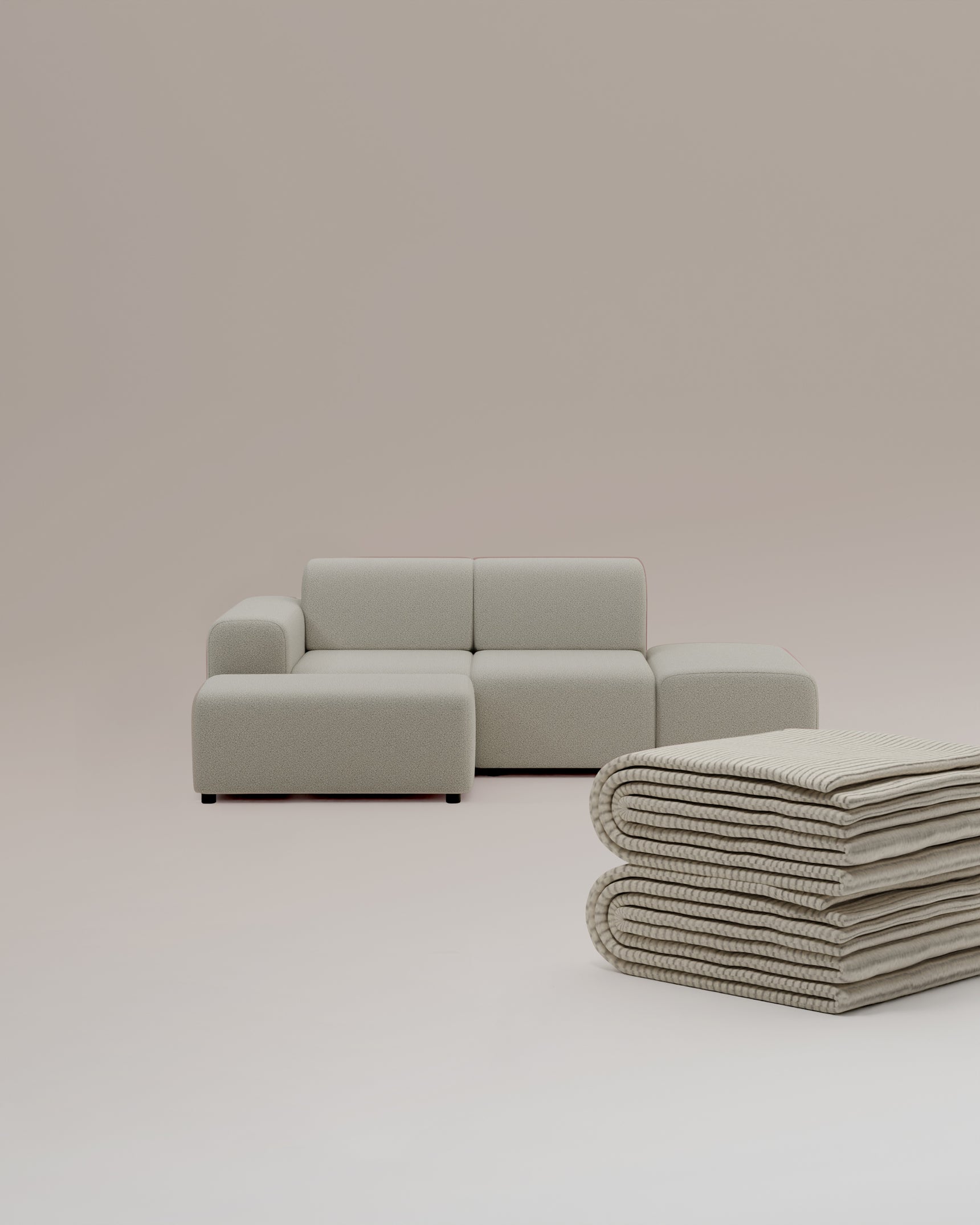 Modulares Ecksofa Nina 4-Sitzer Mini mit Schlaffunktion inkl kostenlosem Ersatzbezug