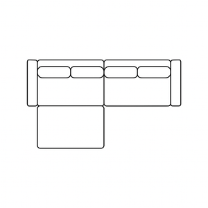 3-Sitzer mit Hocker