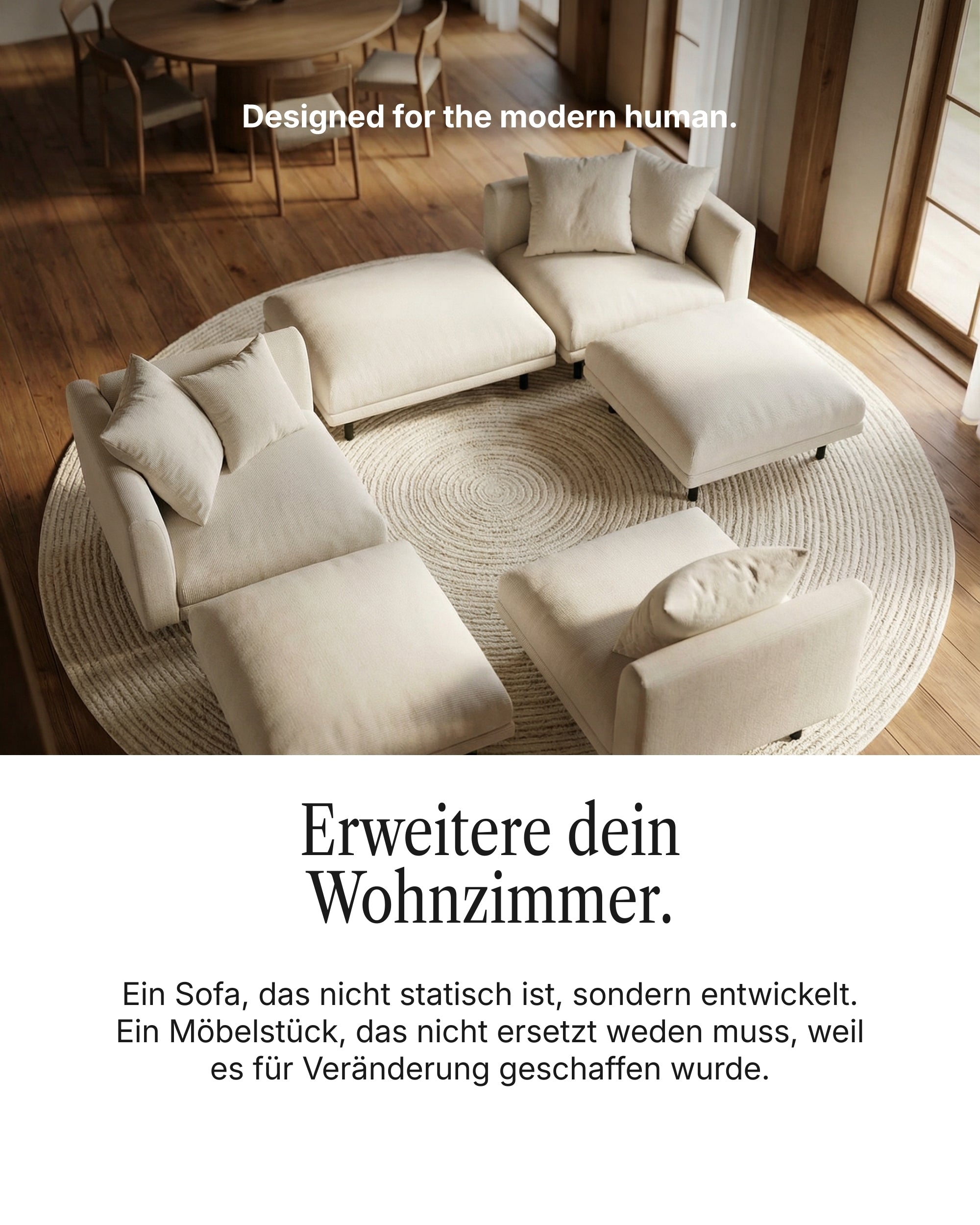 Modulares Sofa Aera Ecksofa XL mit Schlaffunktion