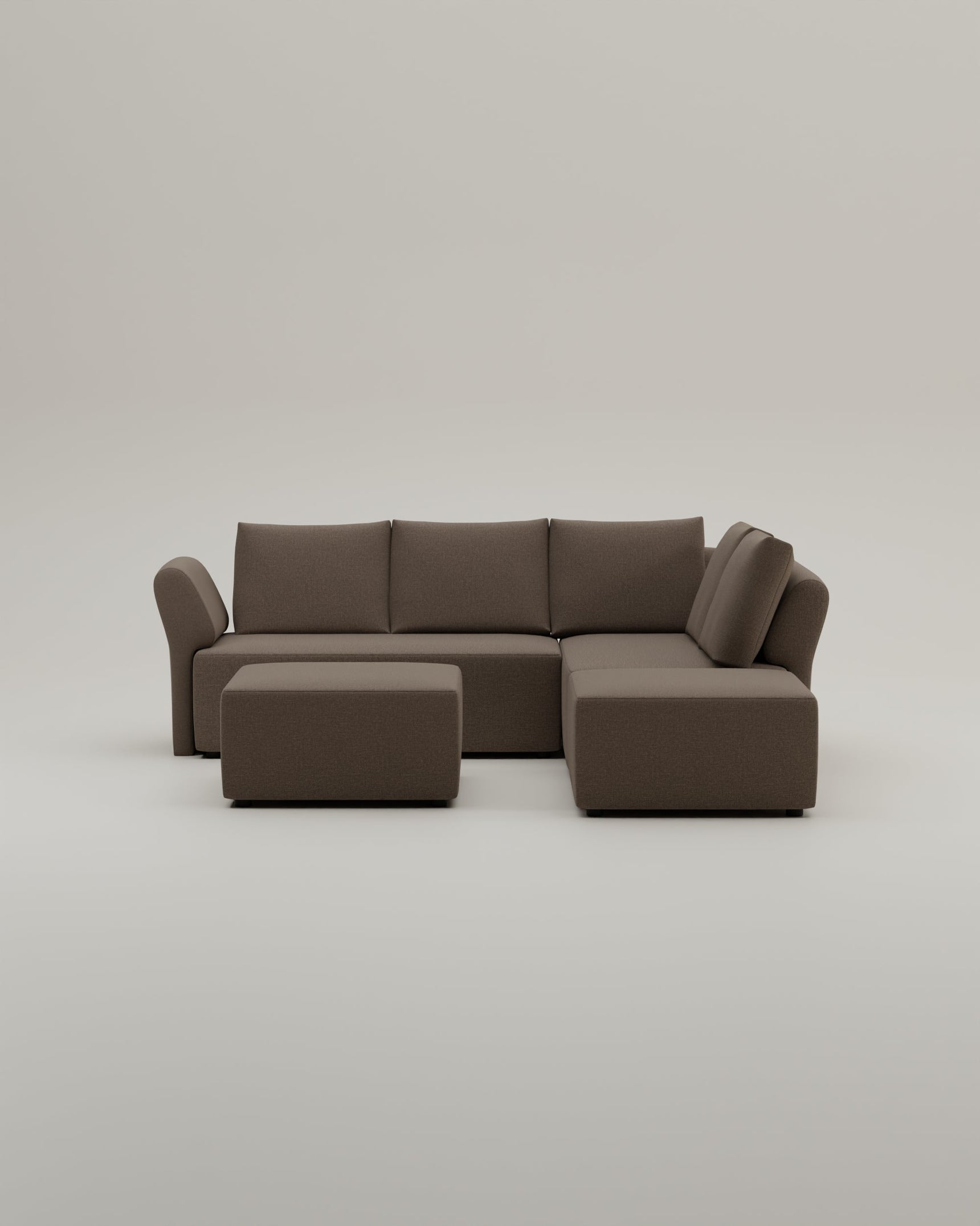 Outlet - Canapé d'angle modulable Amy avec fonction couchage Showroom Lutry