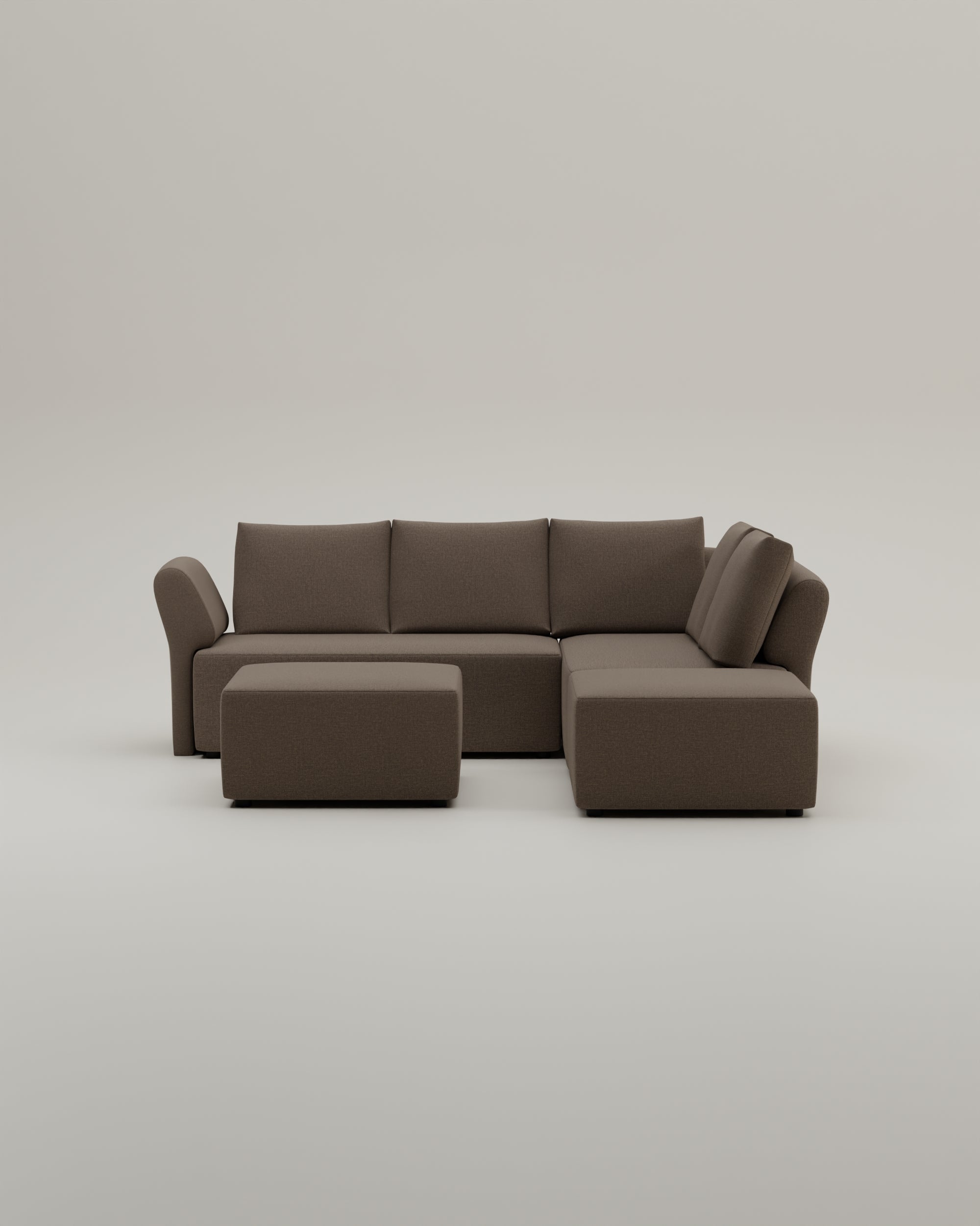Outlet - Canapé d'angle modulable Amy avec fonction couchage Showroom Lutry