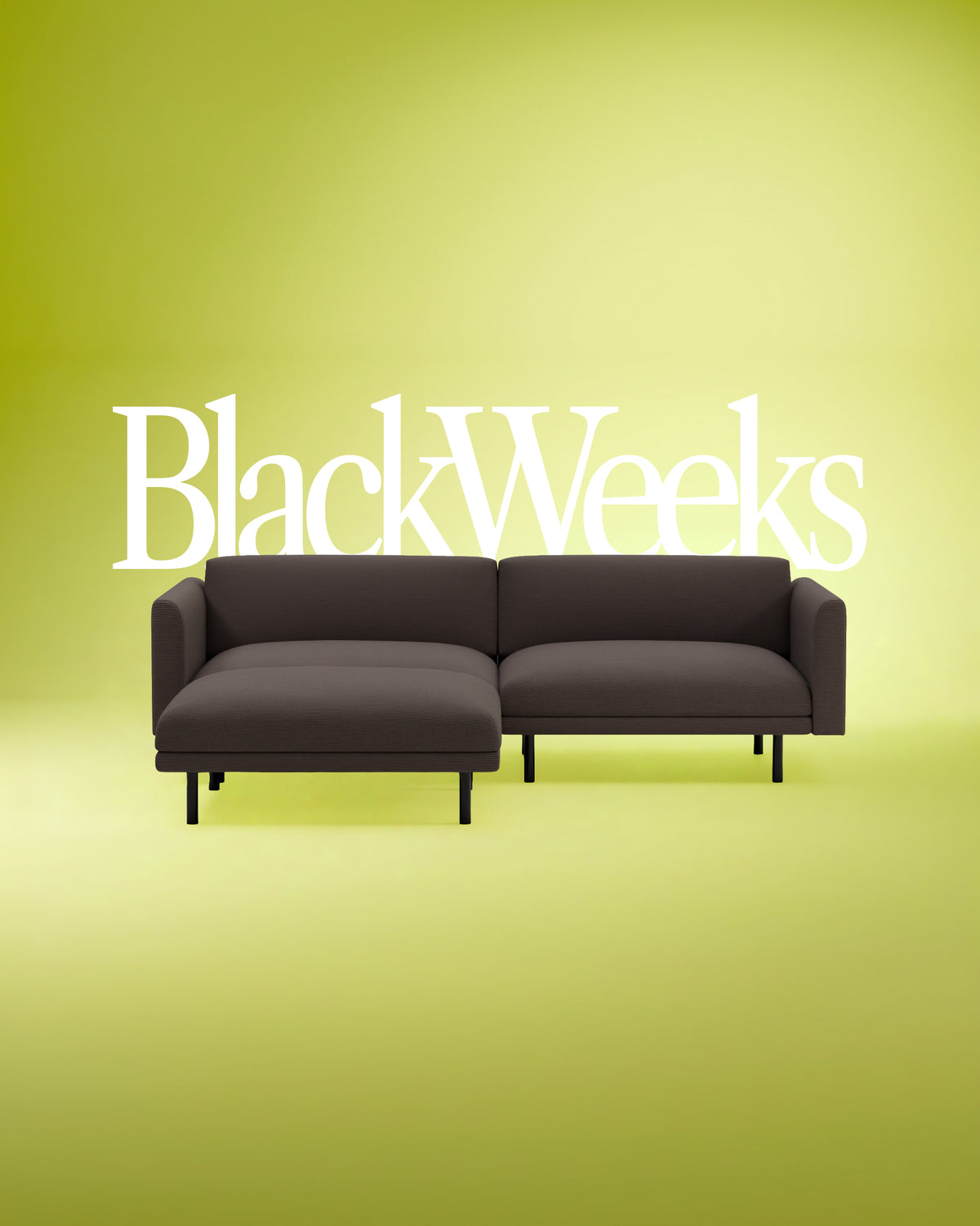 Modulares Sofa Aera 2.5-Sitzer mit Hocker und Schlaffunktion
